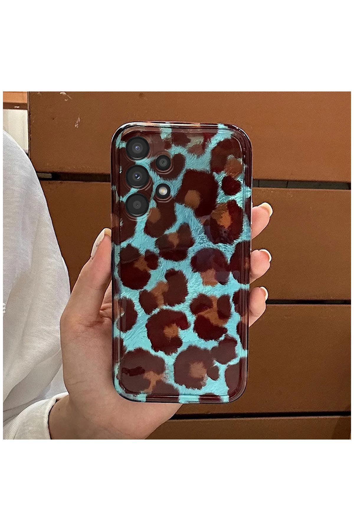 کاور و قاب سیلیکونی LEOPARD ZEBANA LUXE SAMSUNG GALAXY A32 سازگار با قهوه ای اورجینال Zebana