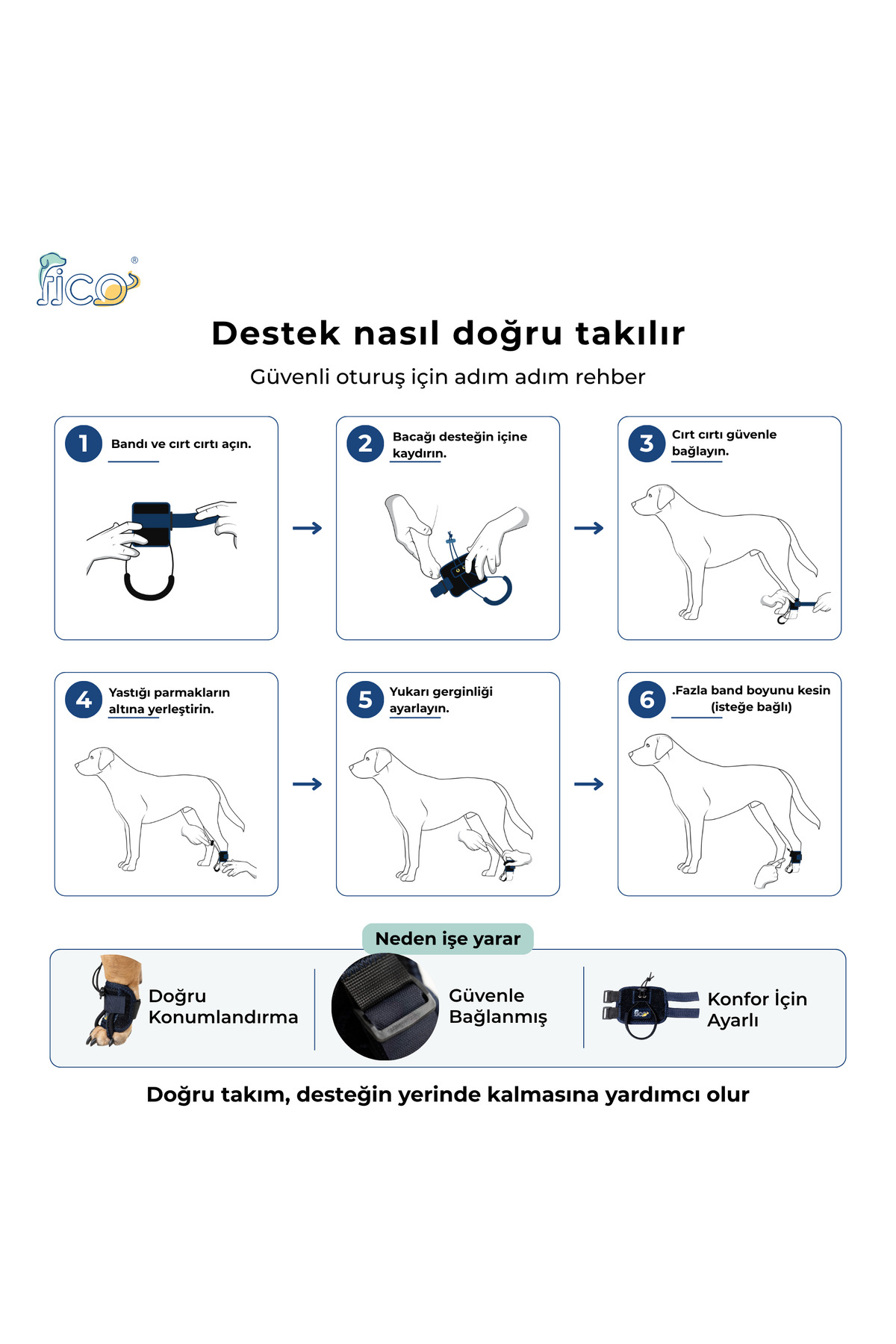 محافظ انگشت و پنجه سگ فیکو پتس Fico Pets، مدل KB، سرمه‌ای
