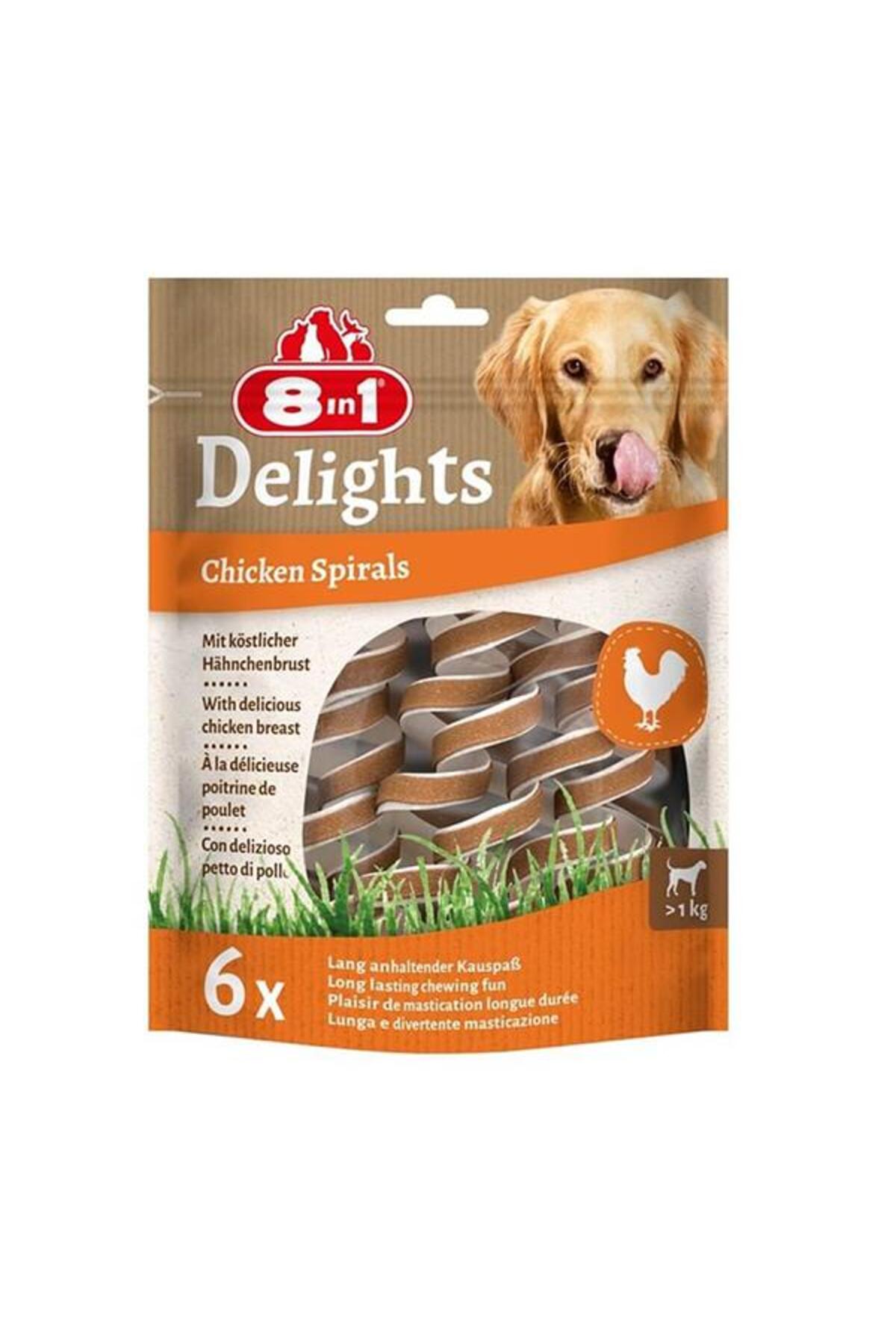 تشویقی سگ ترند TREND 8in1 Delights Smart Spirals با طعم مرغ، ۶ عدد