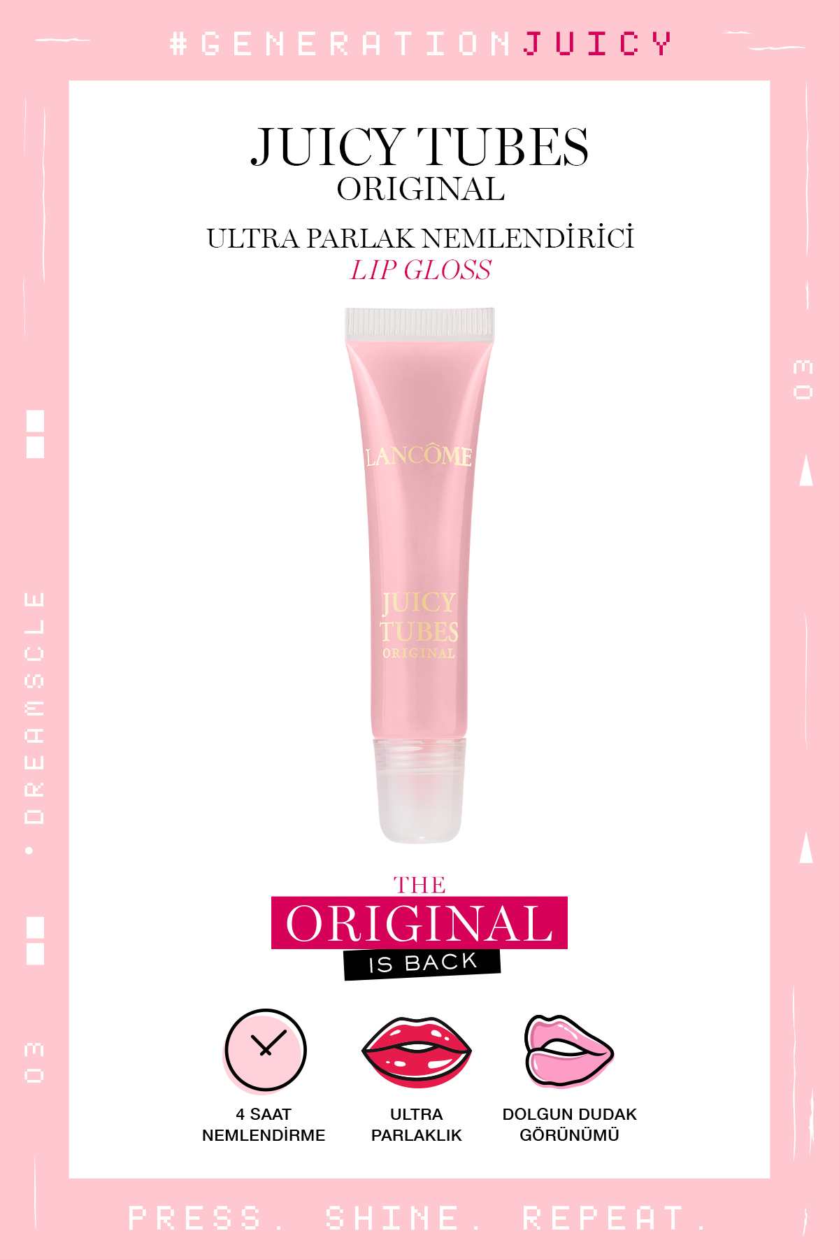 رژ لب لوله های آبدار مرطوب کننده براق 03 DREAMSICLE 3605972352248 Lancome