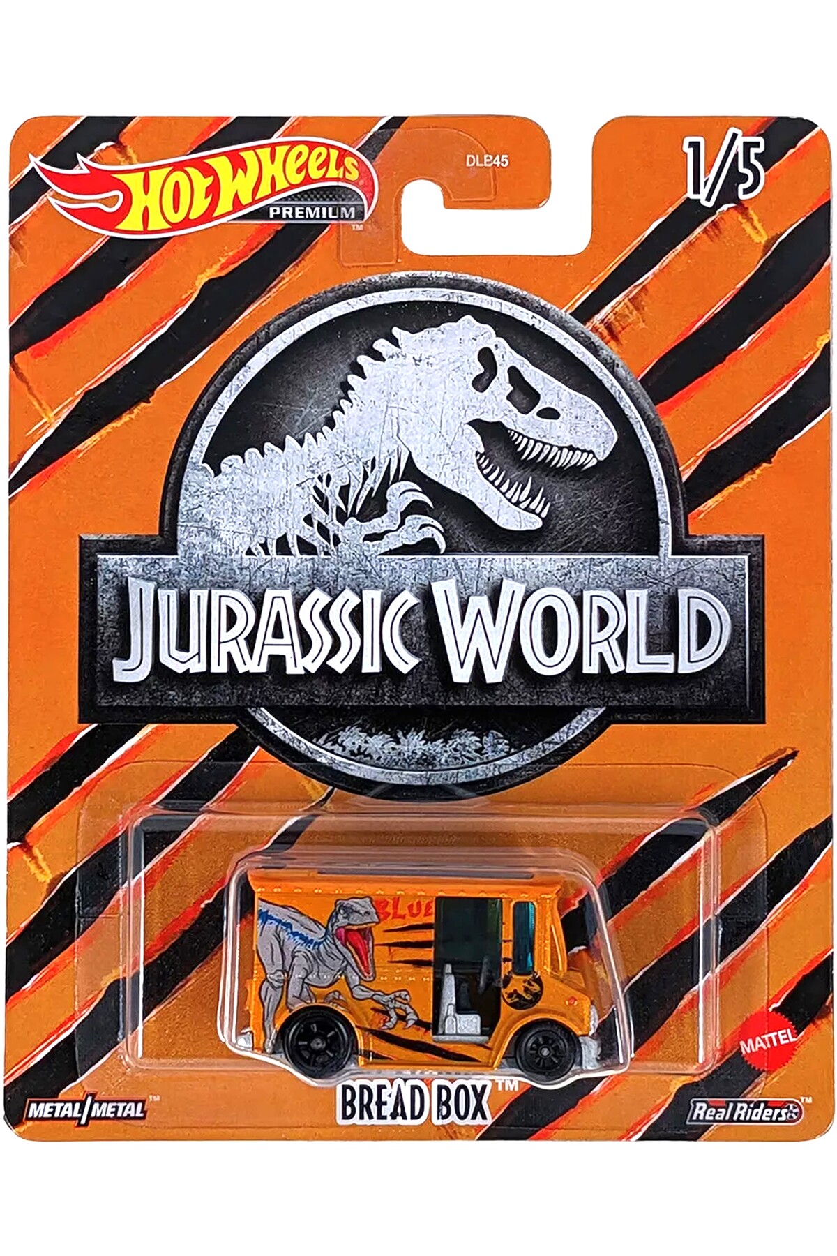 ماشین اسباب بازی DINOSAUR آبی ILLUSTRATED TOY METAL CAR JURASSICWORLD HOTEELS هات ویلز اورجینال HOT WHEELS