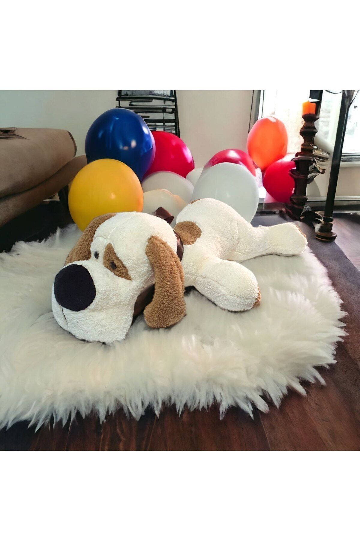 اسباب بازی های پشمی MELLITO TOYZZ 75 سانتی متری بالش و کادو برای سگ مخمل خواب دار زیبا خوابیده Mellito