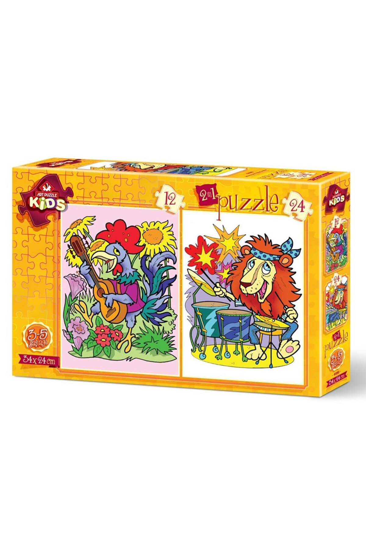 پازل ها و یاپبوزهای کودک حیوانات موسیقی 12+24 قطعه 4490 اورجینال ارت Art Puzzle