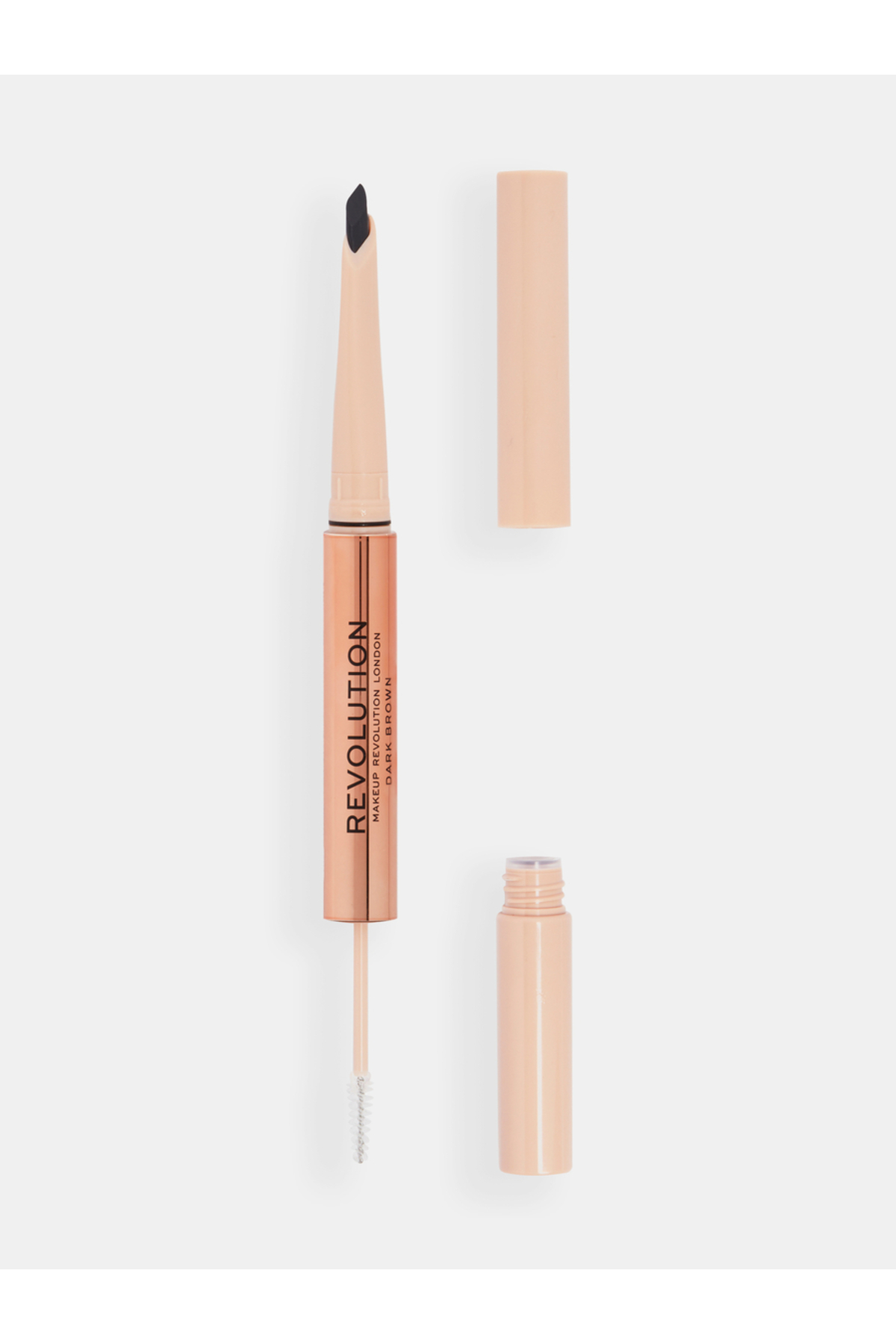 مداد ابرو و ریمل ابرو رولوشن Revolution Fluffy Brow Duo، قهوه‌ای تیره