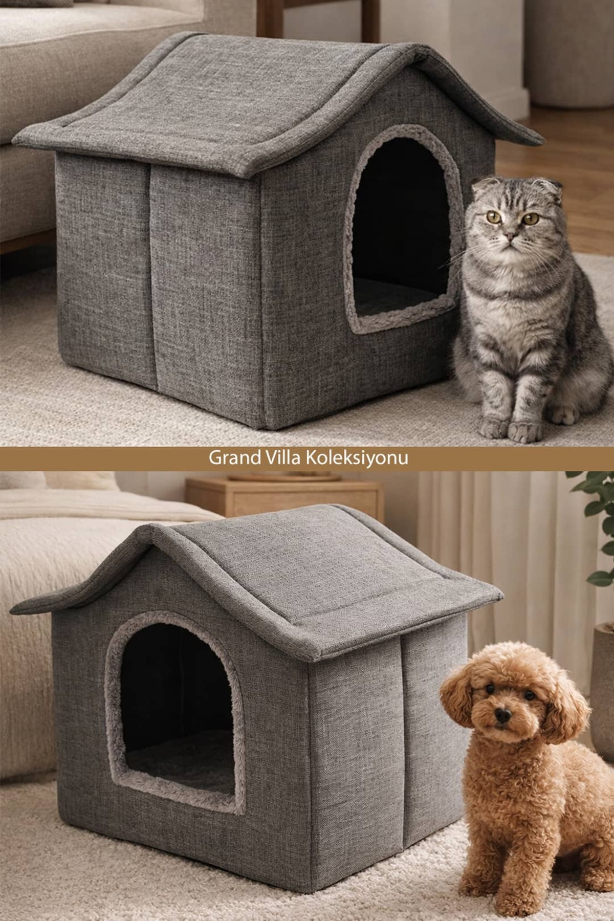 تخت گربه و سگ تاینی‌پتی TinyPati Grand Villa لوکس GV1 چندرنگ