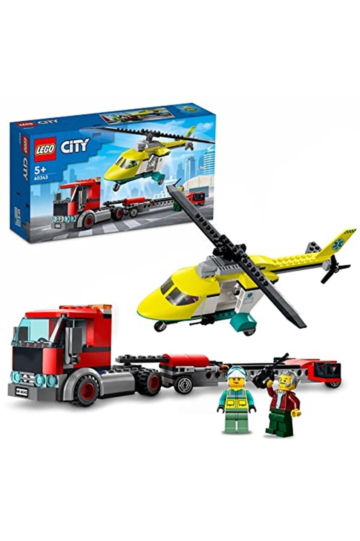 هلیکوپتر و هواپیمای اسباب بازی ساخت 60343 حمل نقل شهری برای کودکان 5 سال به بالا اورجینال LEGO
