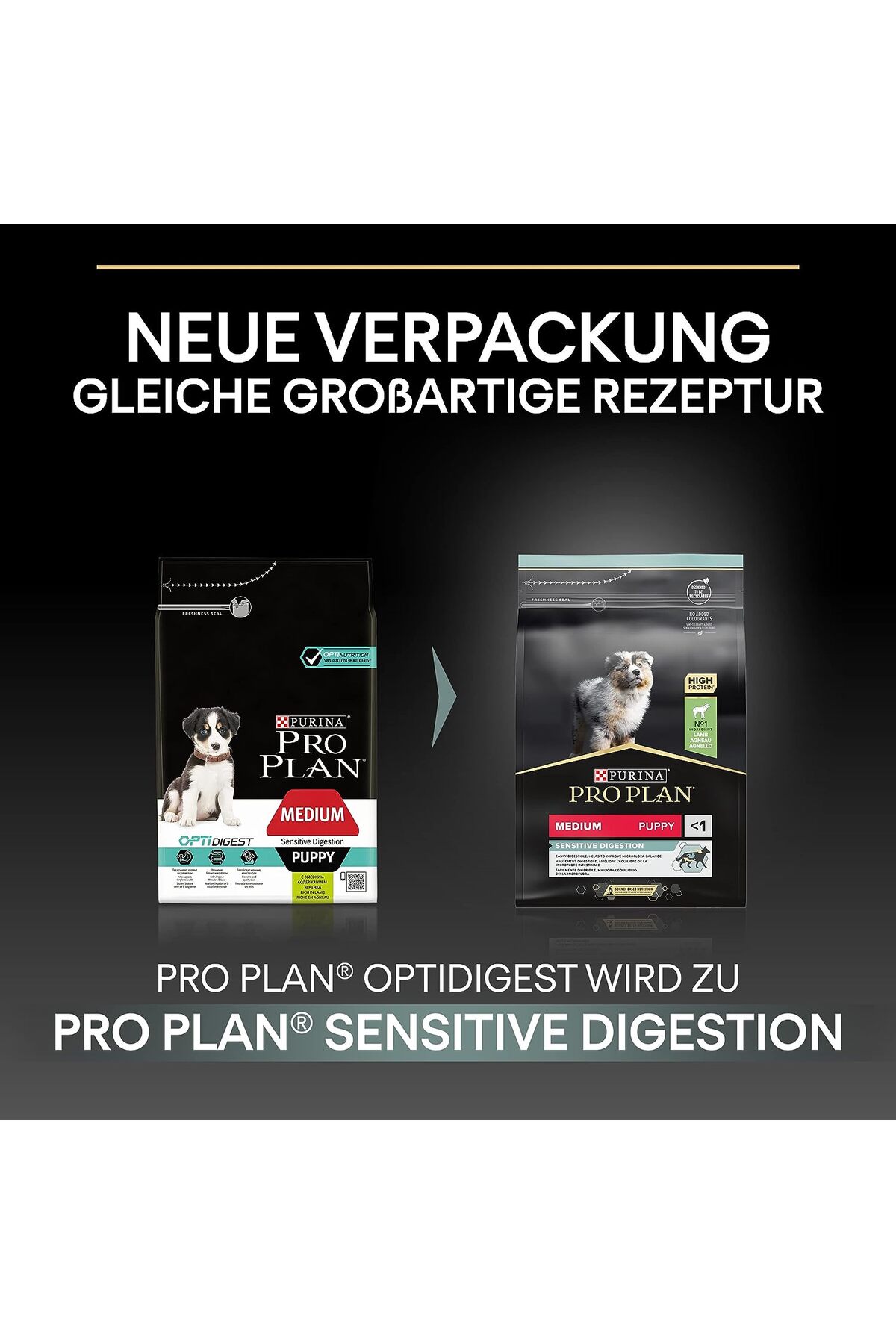 غذای خشک توله‌سگ پرو پلن Pro Plan Medium Puppy با طعم گوشت بره، ۳ کیلوگرم