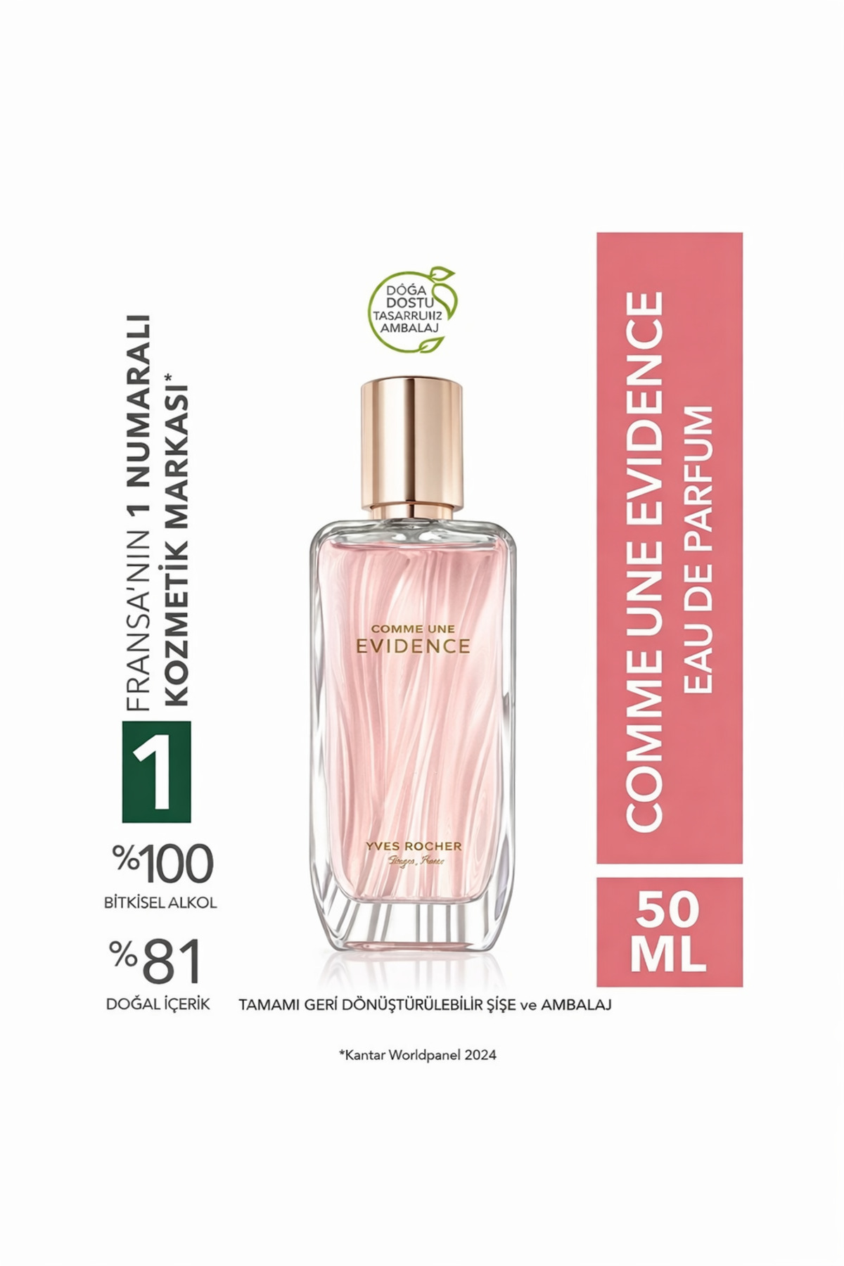 عطر COMME UNE EVIDENCE ادوپرفیوم 50 میل اورجینال Yves Rocher