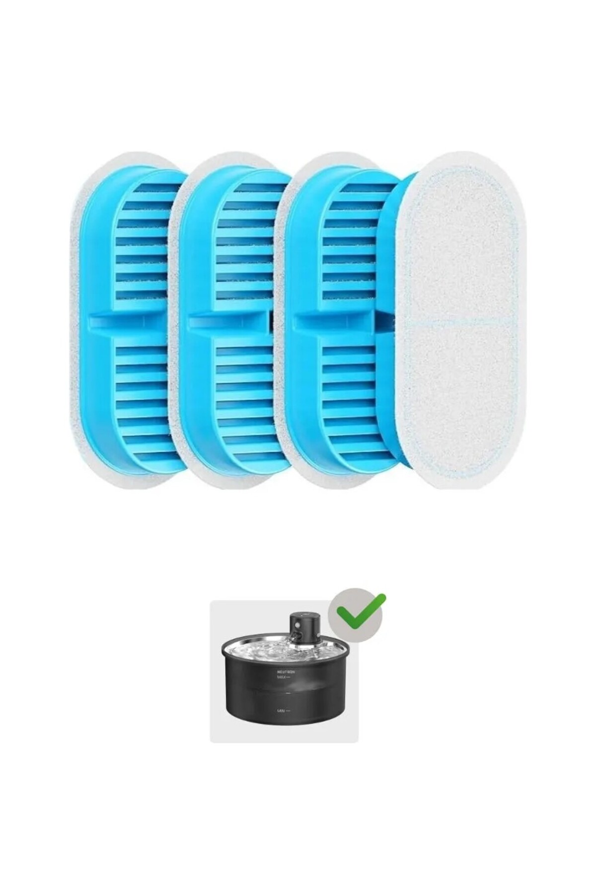 فیلتر یدکی کربن فعال آب‌نمای حیوانات خانگی استی‌پیور STAYPURE، بسته ۴ عددی (STY19081-004)