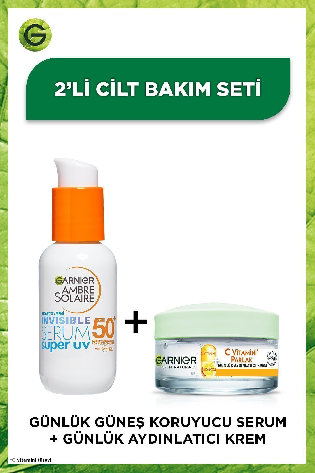 ست کرم ضد آفتاب نورپردازی روزانه روشن و ویتامین SOLAIRE Garnier