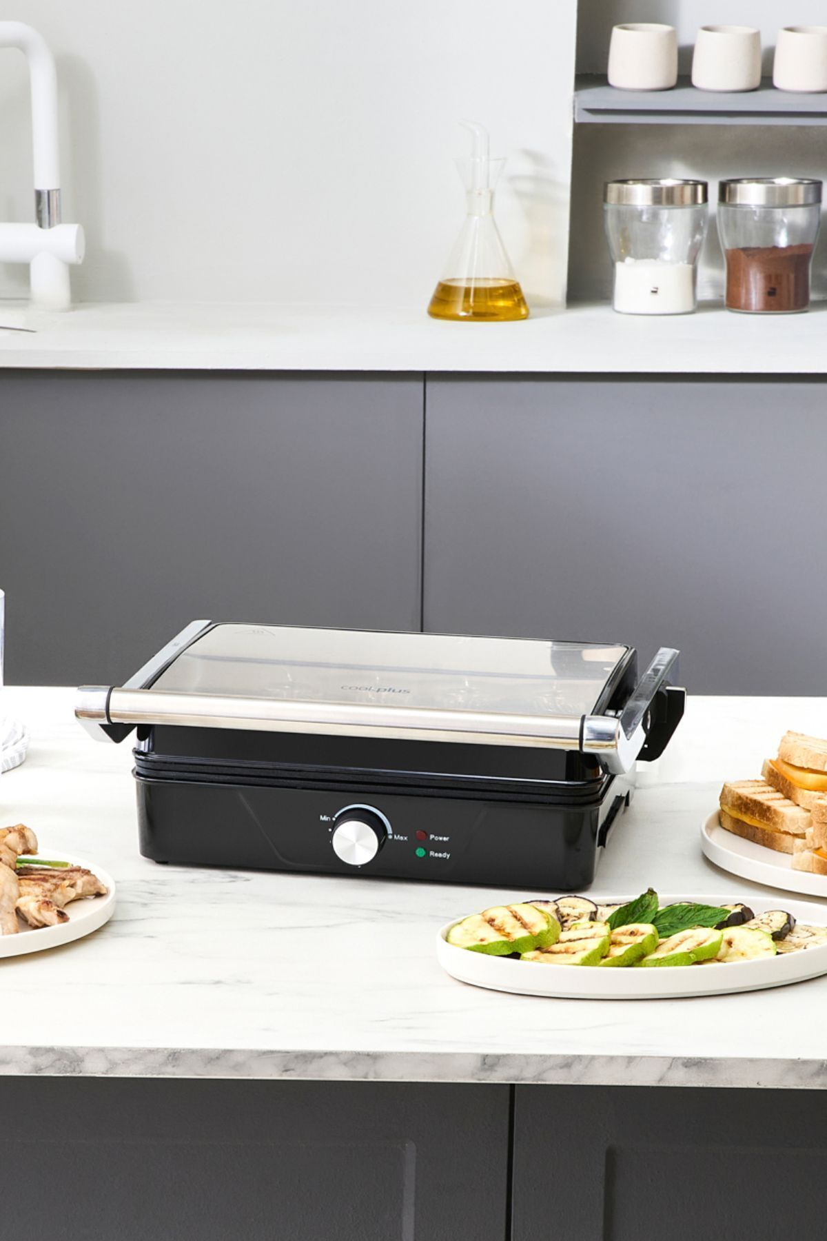 دستگاه ساندویچ و تست گریل توستر X INOX 2000W 4 برش اورجینال Cookplus