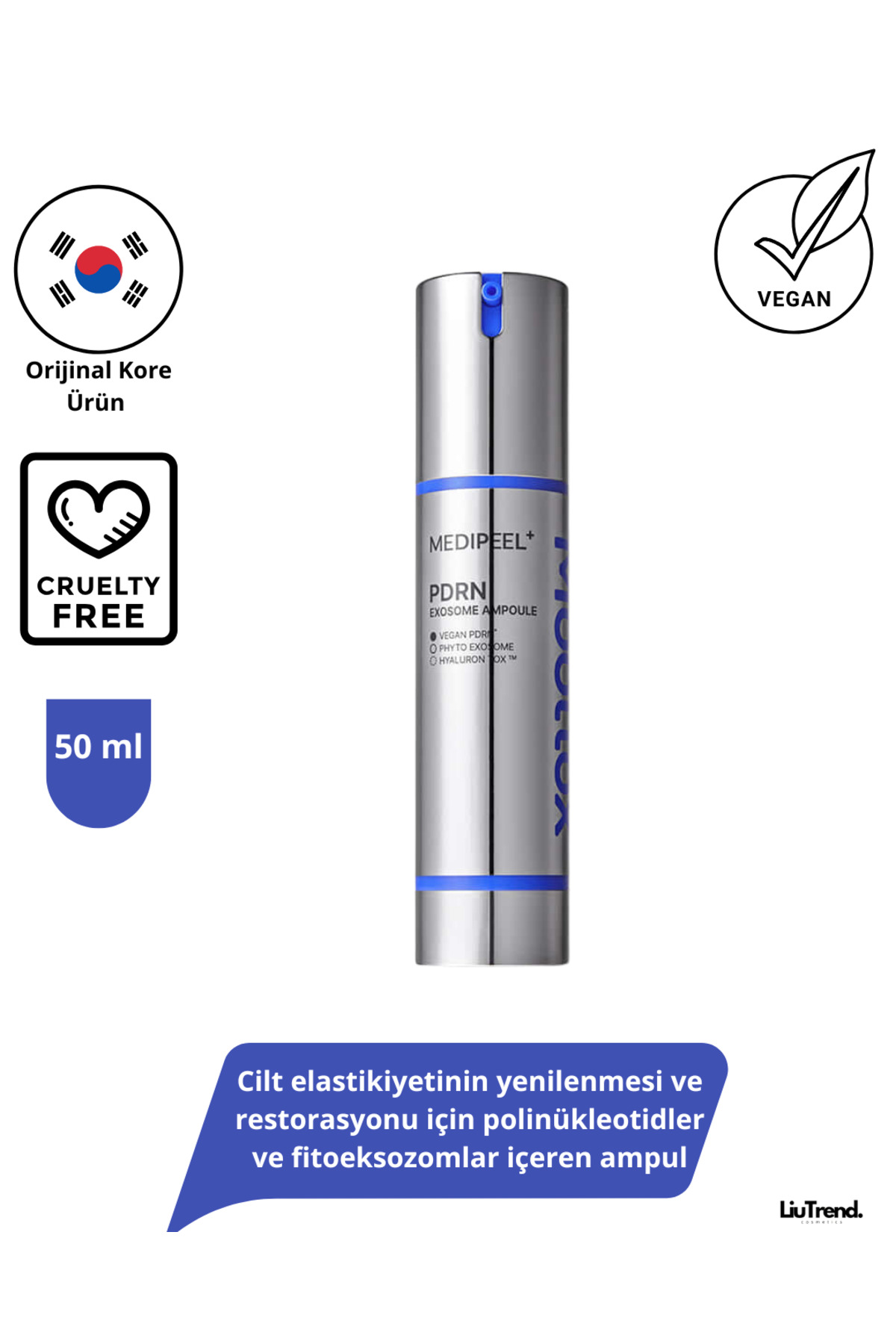 سرم پوست MOOLTOX PDRN EXOSOME AMPOULE 50 ML CILT ELASTIKIYETININ YENILENMESI AMPUL Medipeel