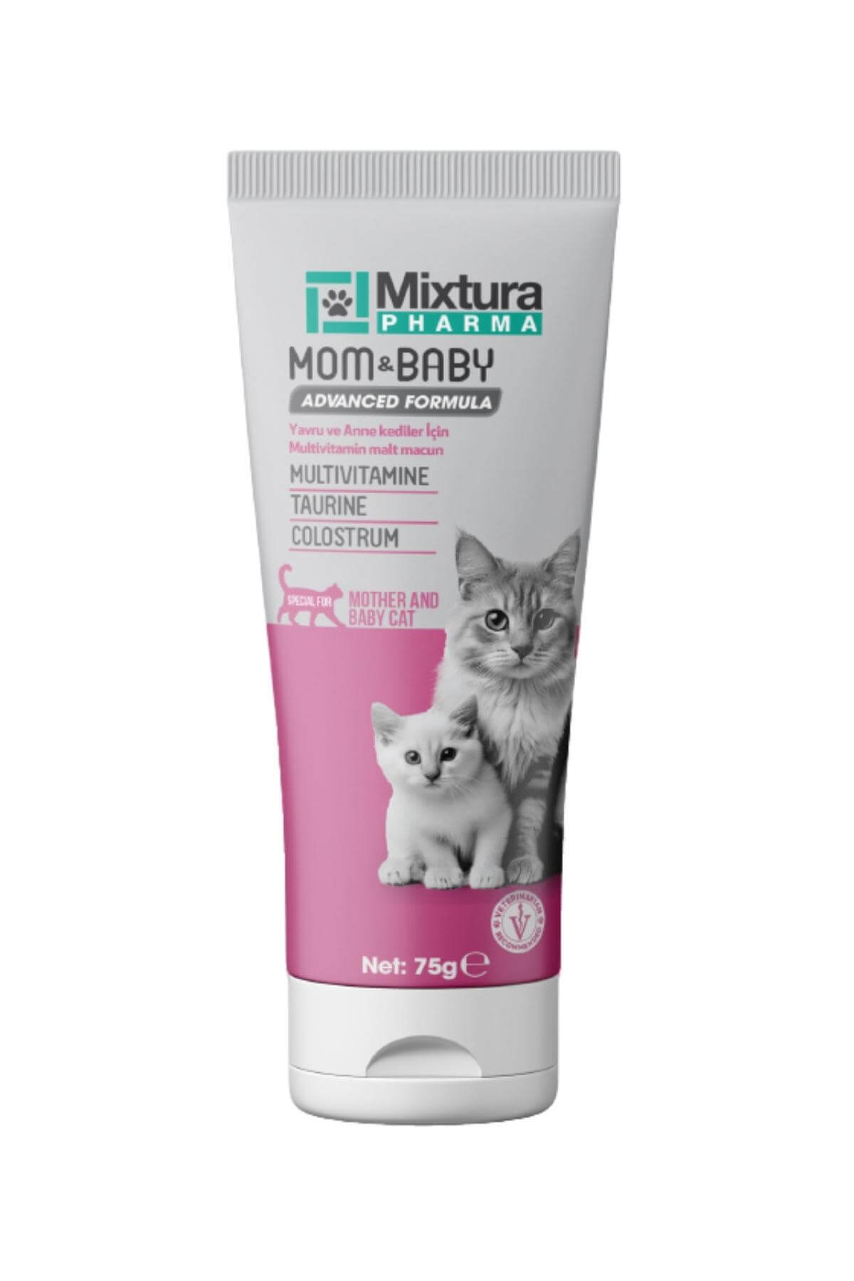 خمیر مولتی‌ویتامین گربه میکسچورا فارما Mixtura Pharma سری Mom&Baby مدل MT8000 برای بچه‌گربه و گربه‌های مادر