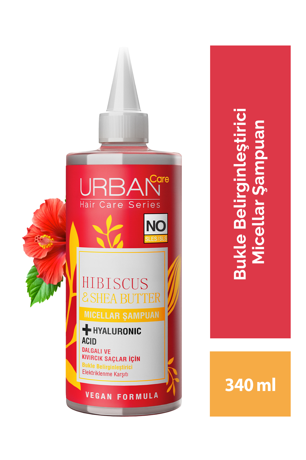Urban Care شامپو ویژه موهای مجعد و موجدار با عنصر هیبیسکوس و کره شی باتر میسالار اوربان کر