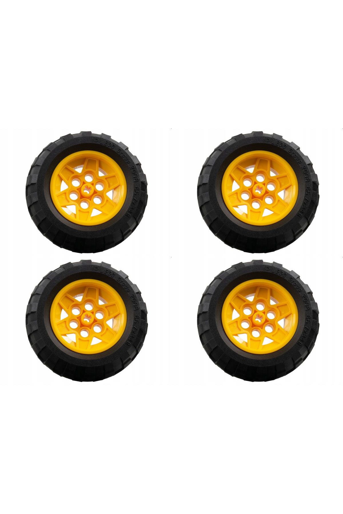لگو و اسباب بازی های ساخت محور لوازم جانبی TECHNIC MOC WHEEL مشکی LARGE OFF ROAD VEHICLE TRACTOR 68.7 X 34R RIM ORANGE LIGHT 4 PCS اورجینال LEGO