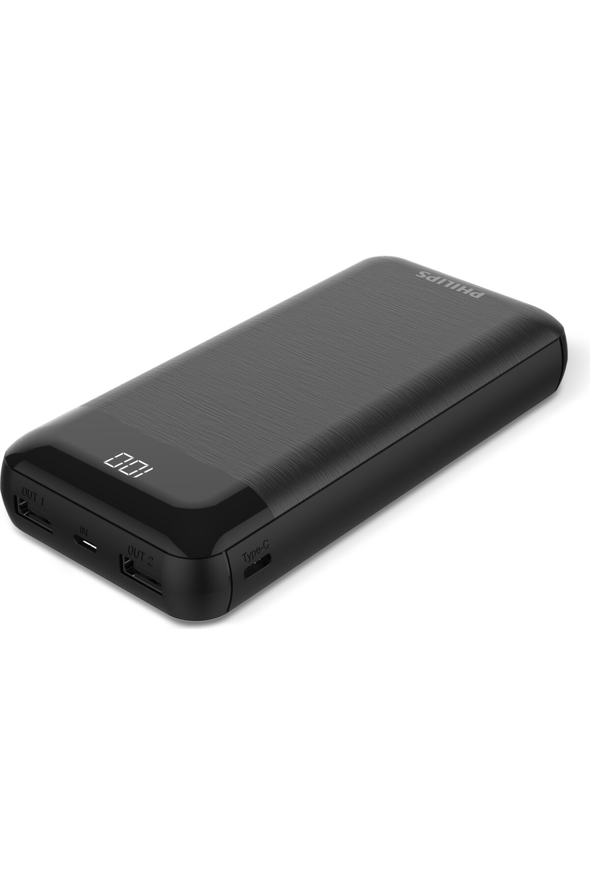 پاوربانک DLP2720 00 20000 ماه 2 X USB A 2.1A C 2.0 با نشانگر برق LCD اورجینال Philips