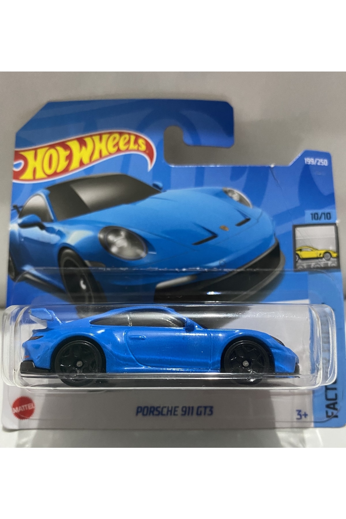 ماشین اسباب بازی پورشه 911 GT3 آبی اورجینال HOT WHEELS