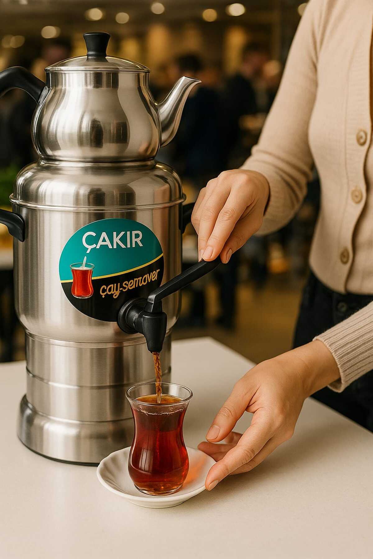 چای ساز سماور آشپزخانه 4.5 لیتری چاکیر اقتصادی استیل اورجینال çakır çelik
