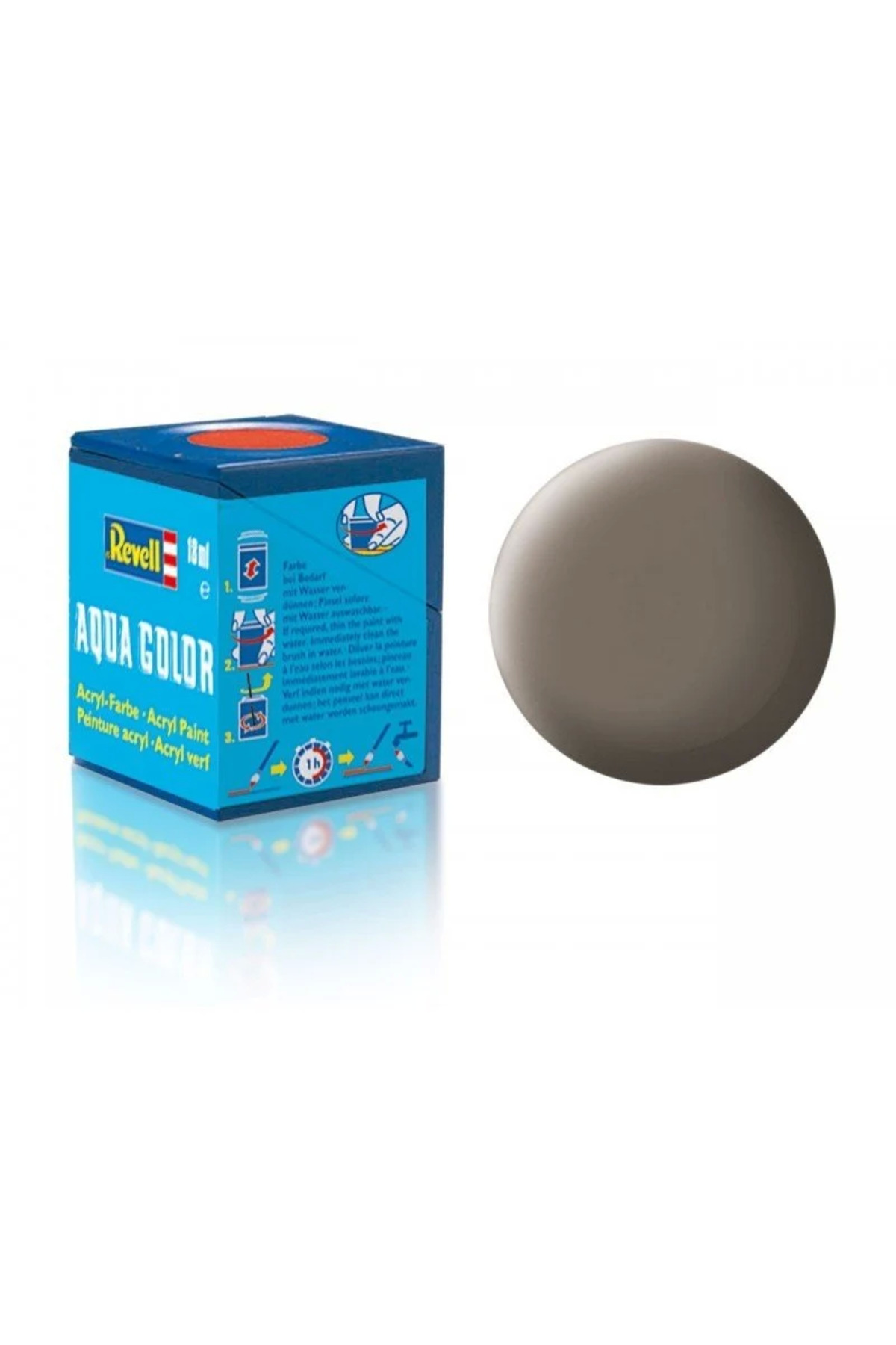 مدل خودرو REVELL 87 AQUA COLOR EARTH BROWN رنگ مات 18 میل اورجینال NW NessiWorld
