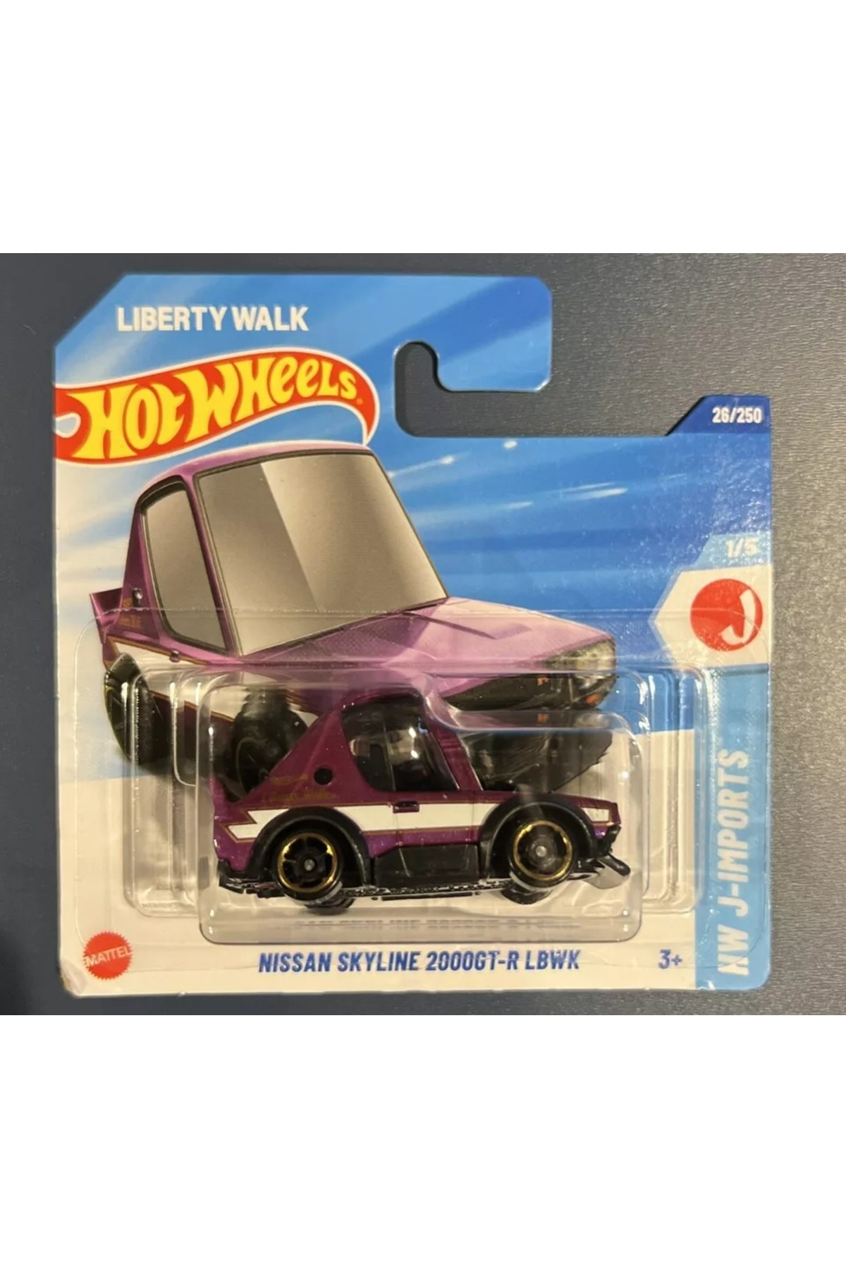 ماشین اسباب بازی 2025 SINGLE CAR NISSAN SKYLINE 2000GT R LBWK PURPLE هات ویلز اورجینال HOT WHEELS