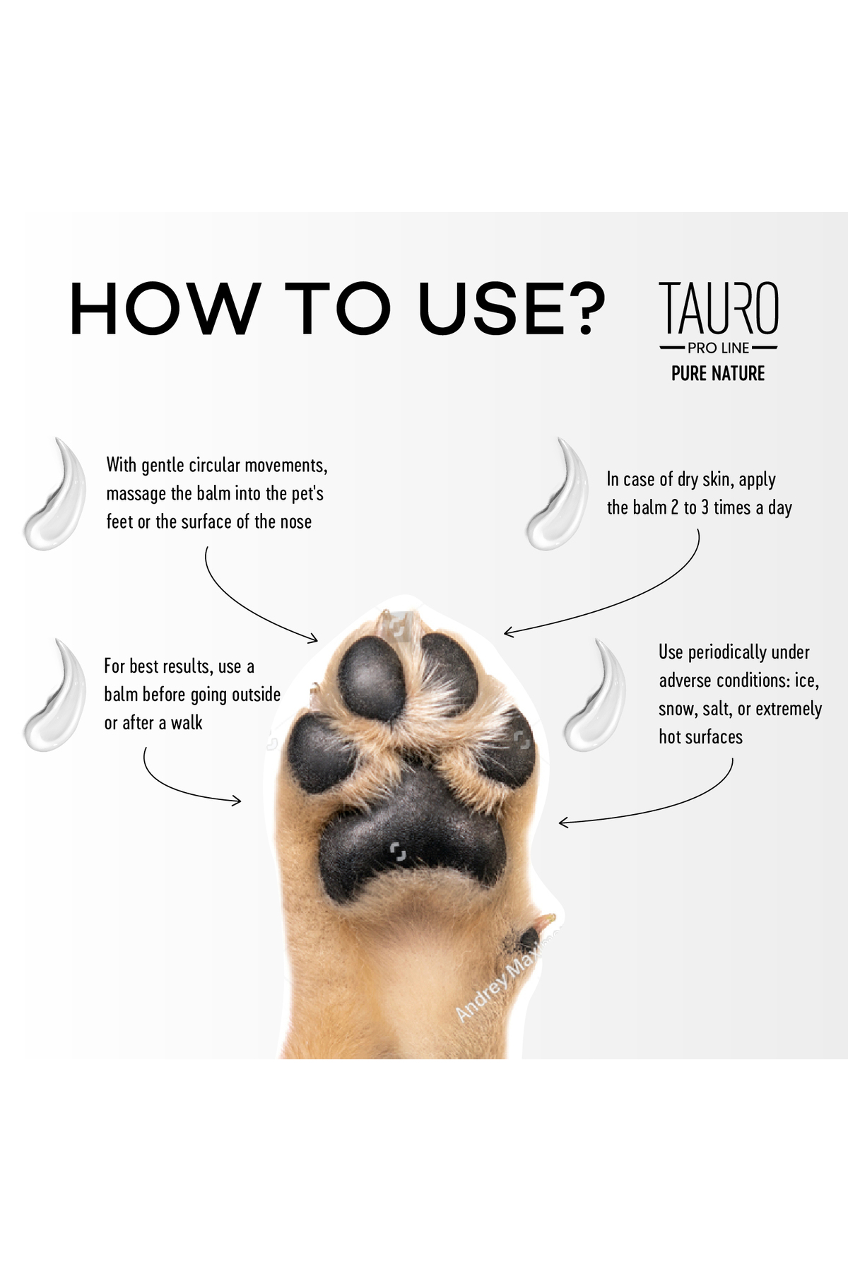 بالم مرطوب‌کننده بینی و پنجه سگ و گربه تاورو پرو لاین Tauro Proline، سری Pure Nature، ۷۵ میلی‌لیتر