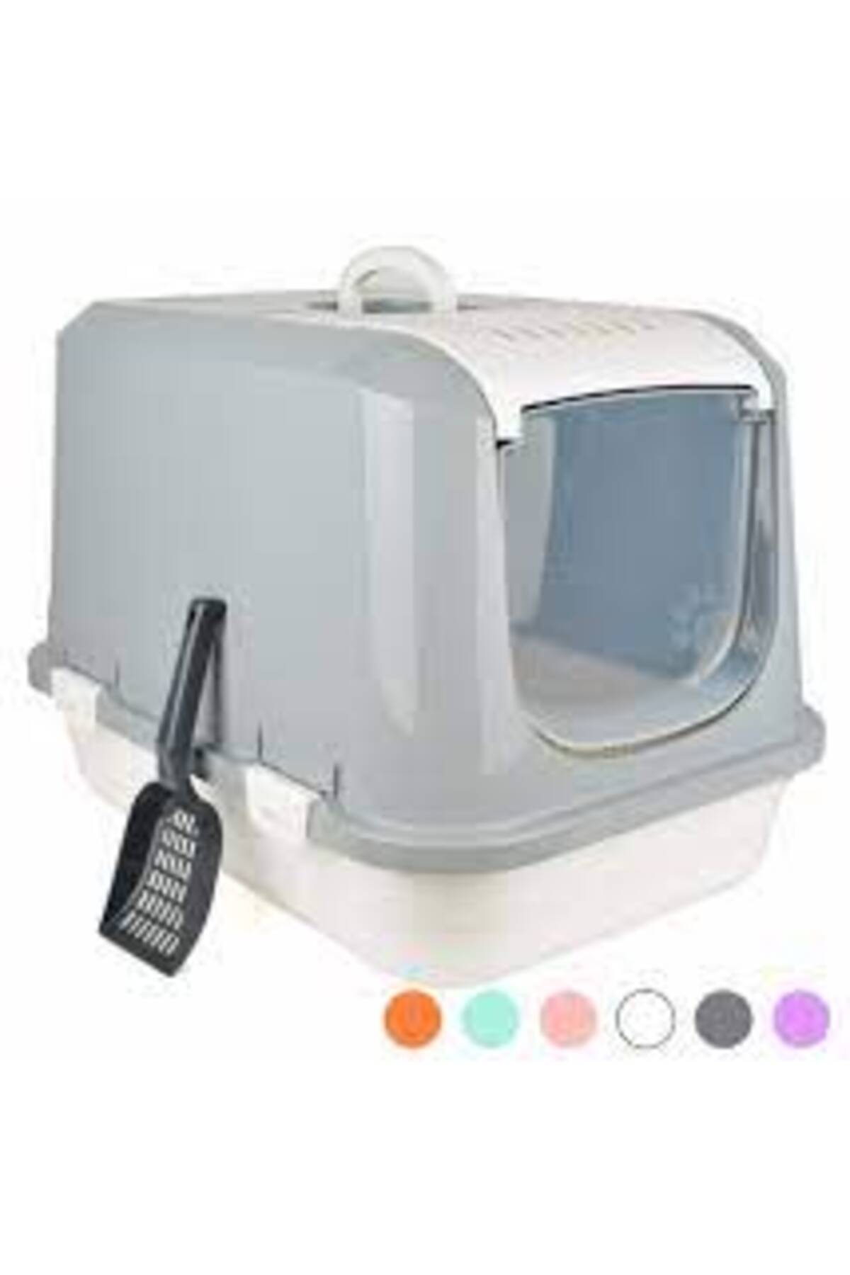 توالت سرپوشیده گربه پت پریتی Pet Pretty مدل 6111، سایز متوسط رنگی