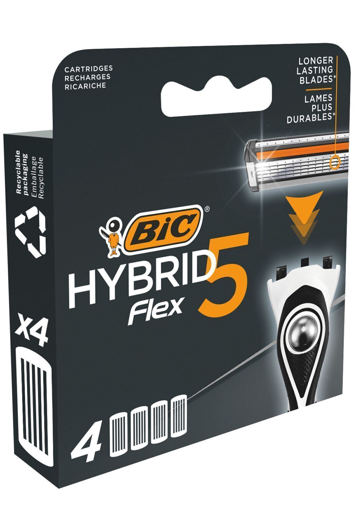 تیغ اصلاح مردانه Flex 5 با 6 عدد تیغ یدک و کیف مخصوص Bic