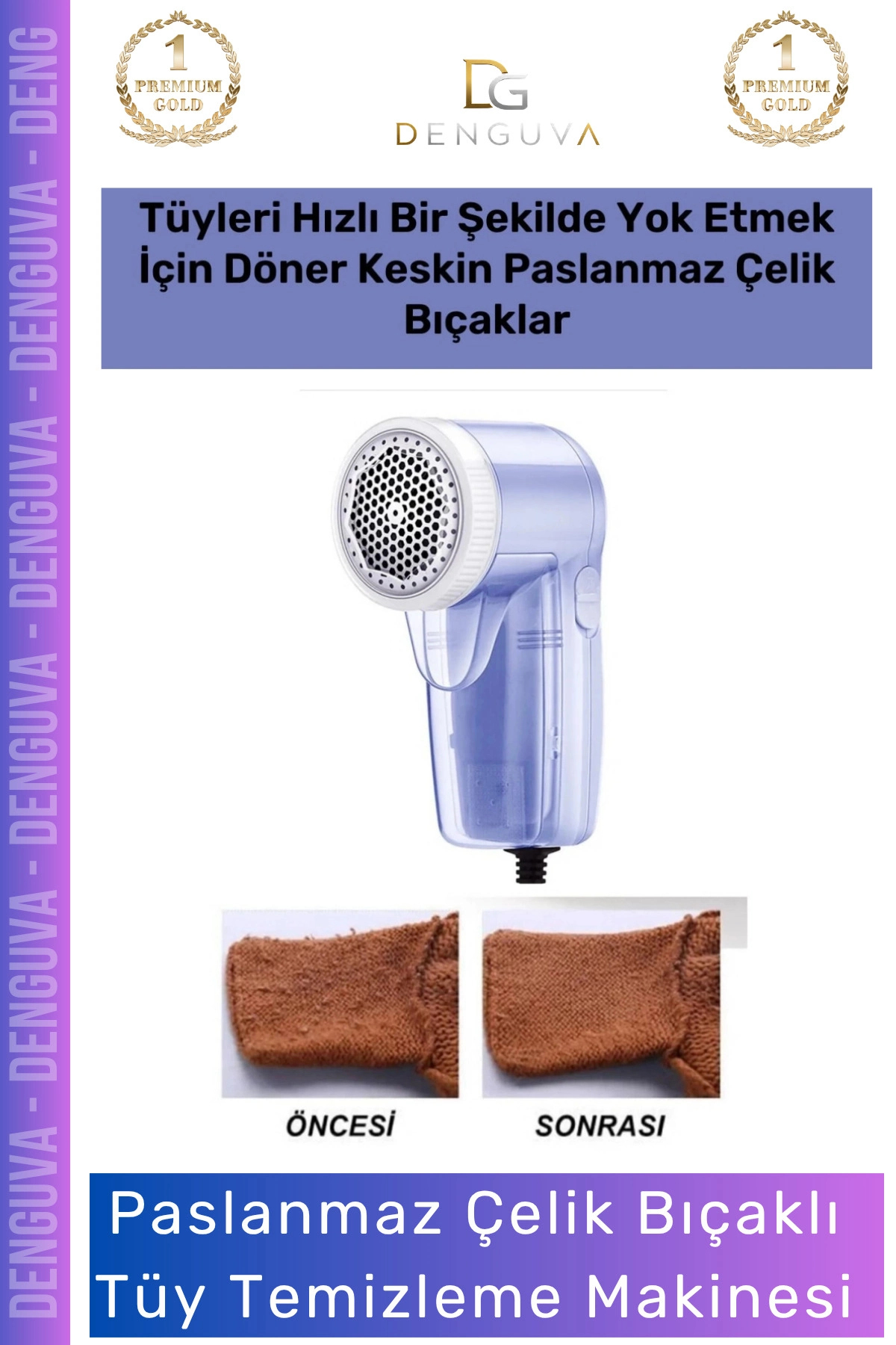 پرزگیر لباس باتری‌خور دنگووا Denguva مدل 01062 Kıyafet Pürüzsüz، آبی