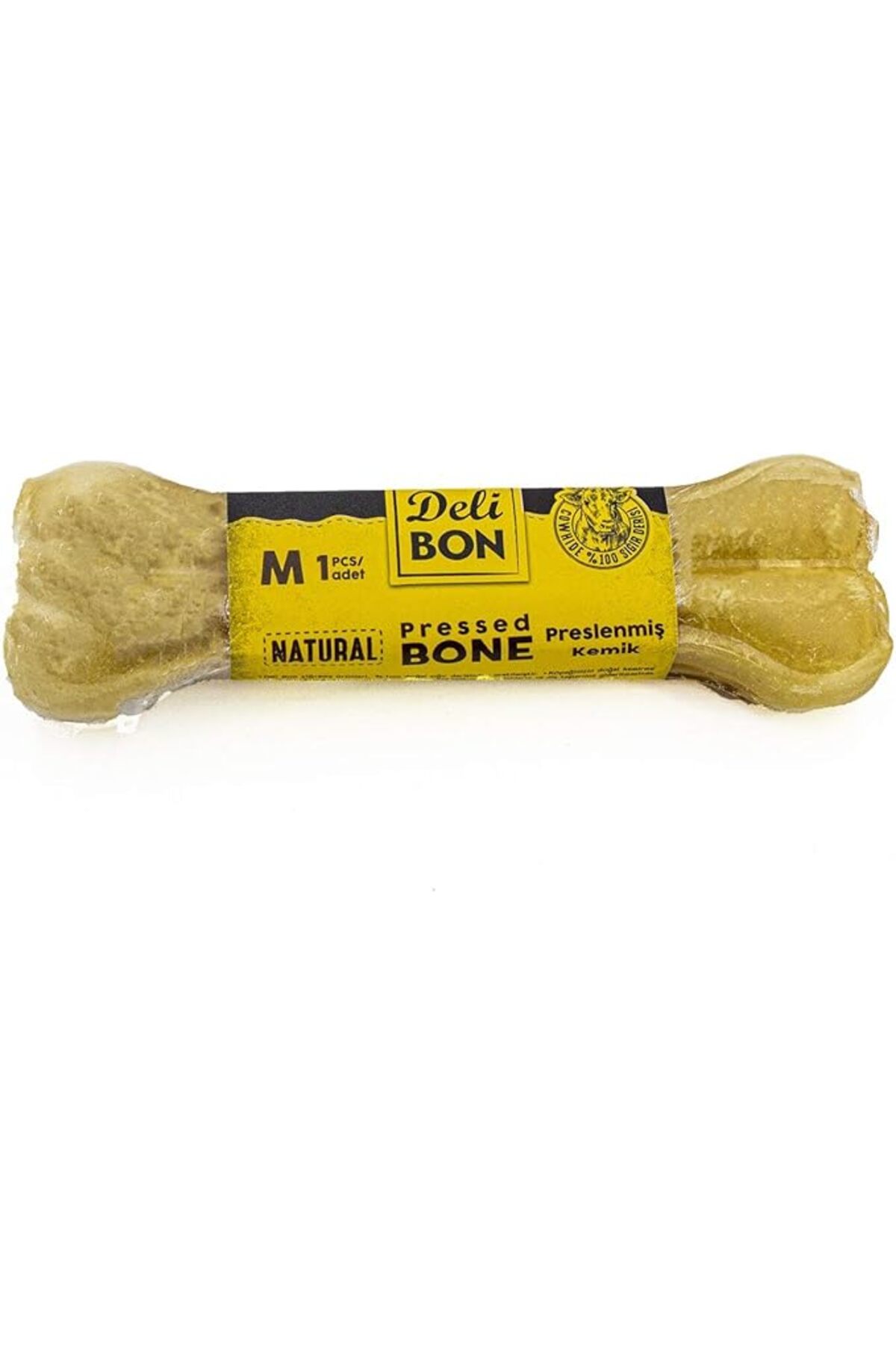 استخوان جویدنی سگ Delibon از چرم طبیعی، یک عدد، داگی Doggie