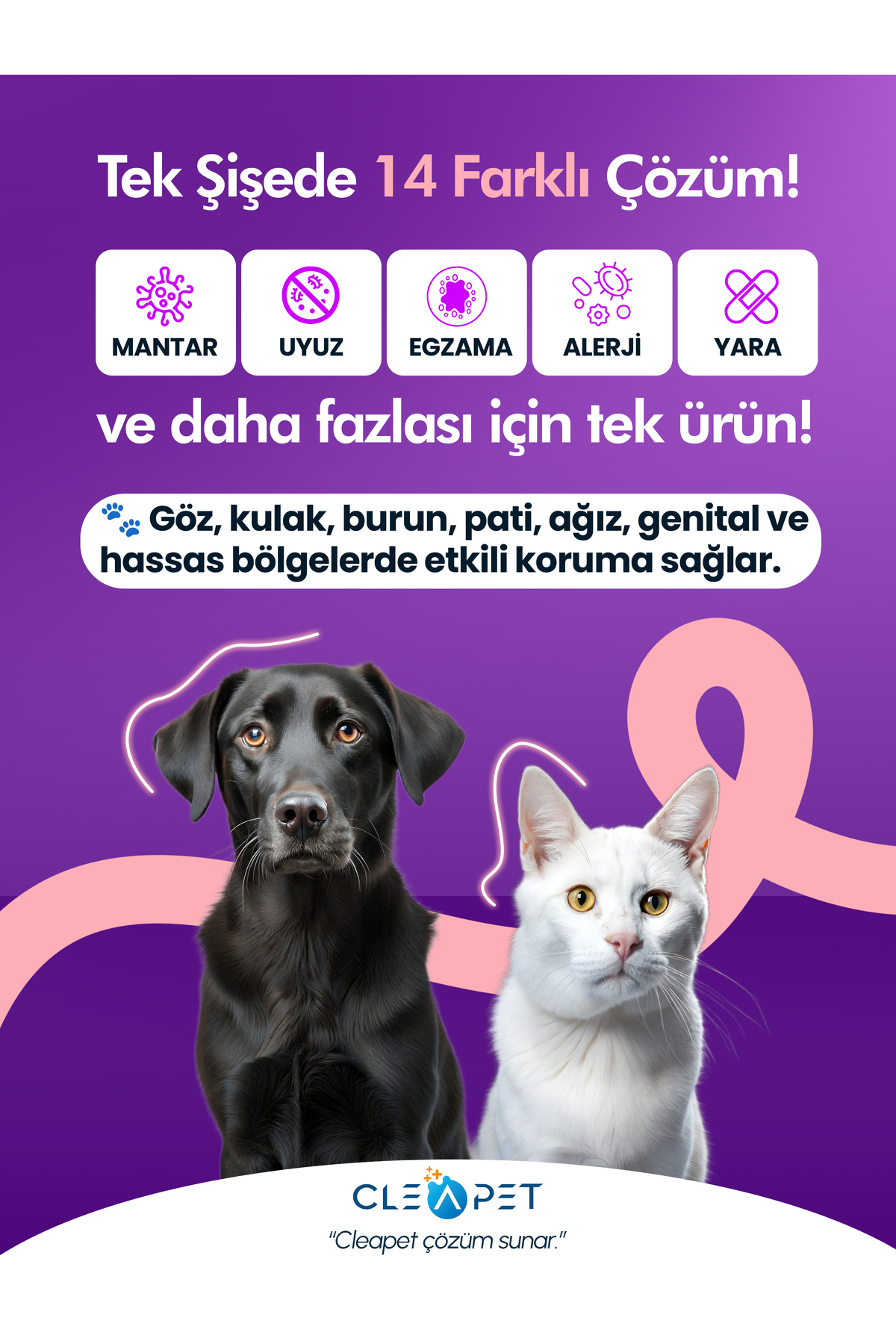 اسپری مراقبتی نانو نقره کلیپت Cleapet، ۲۵۰ میلی‌لیتر برای گربه و سگ