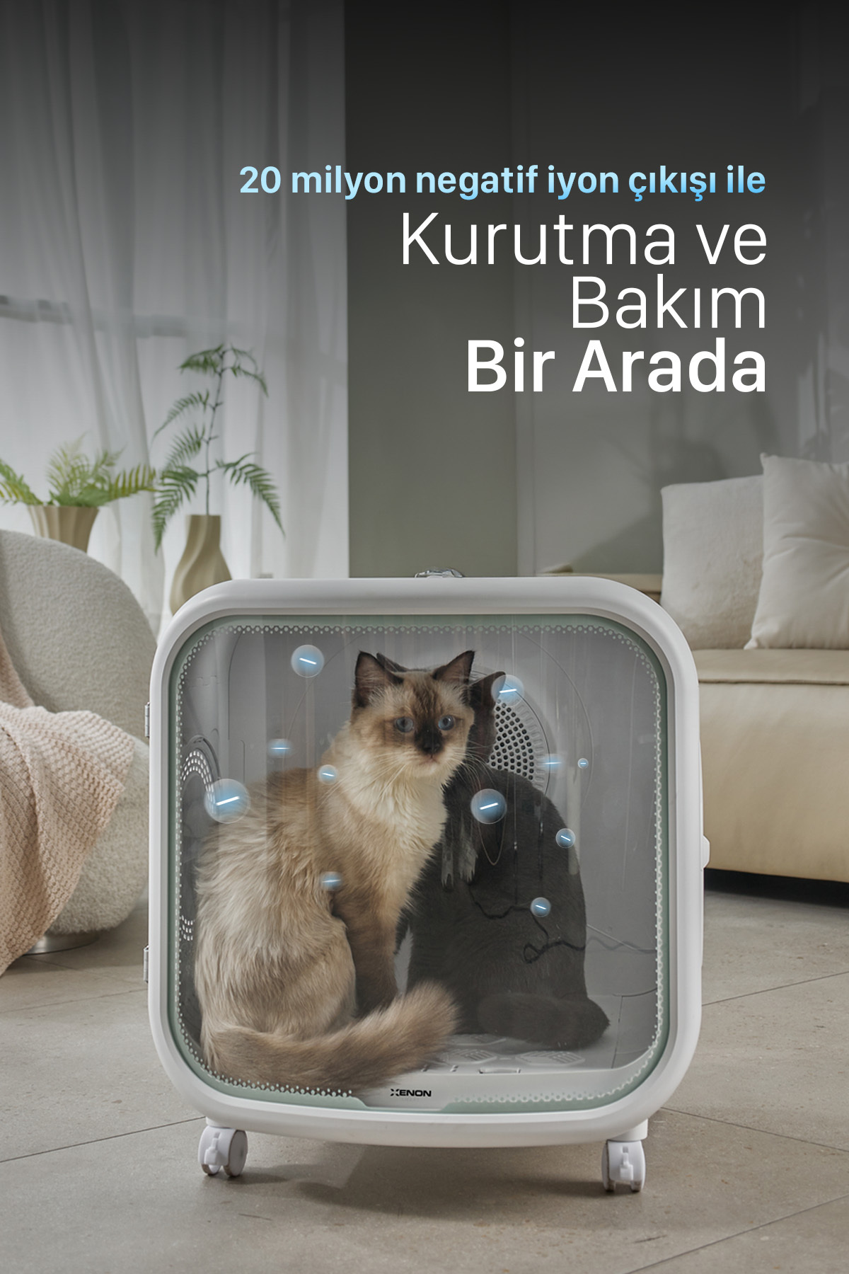 خشک‌کن حیوانات خانگی زنون اسمارت Xenon Smart مدل X8640، ظرفیت ۷۵ لیتر