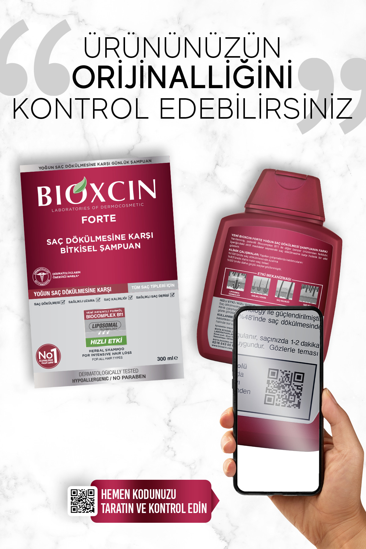 شامپو بیوکسین فورت 300 میلی لیتر شامپوی ضد ریزش مناسب برای تمام انواع مو بیوکسکین Bioxcin