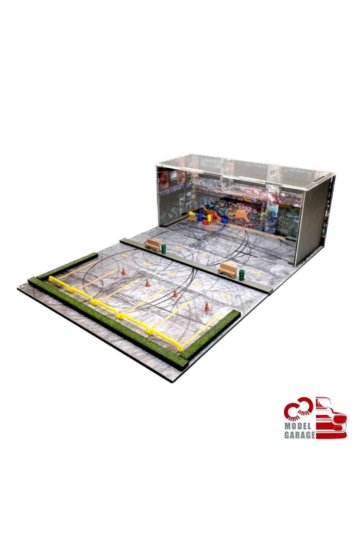 مدل خودرو 1 64 SCALE TOKYO VEHICLE PARKING DIORAMA DIECAST DISPLAY STAND SHELF CAR GARAGE TOY اورجینال Genel Markalar