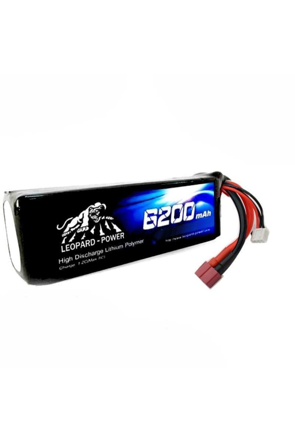 مدل خودرو 6200 ماه 7.4 ولت 2S 40C لیتیوم پلیمر لیپو باتری T PLUG اورجینال Leopard Power