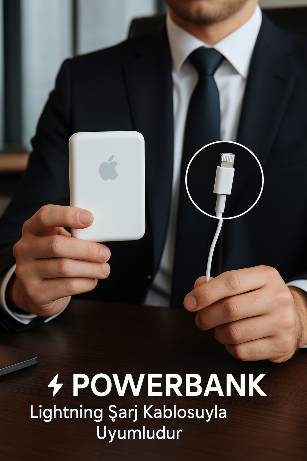 پاوربانک شارژر بی سیم پک باتری آیفون 10000 مگساف سازگار با IOS 7 8 X 11 12 13 14 15 16 اورجینال L'eDoren