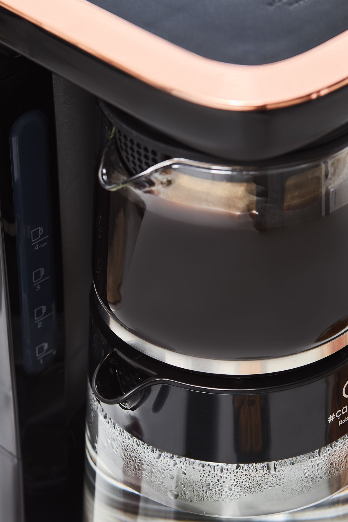 چای ساز ROBOTEA PRO 4 IN 1 TAKING GLASS TEA MACHINE مشکی COPPER اورجینال Karaca