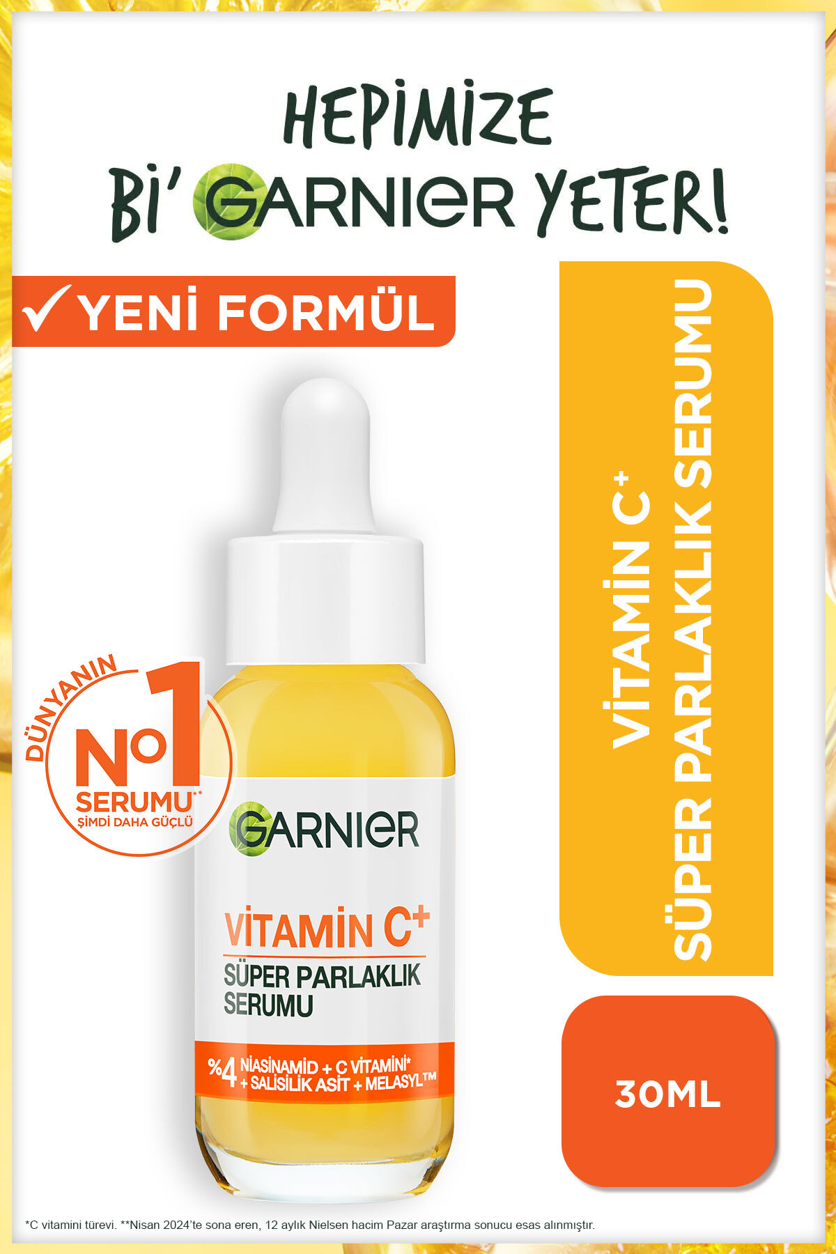 ست مراقبت پوست سرم ویتامین C نیازینامید + اسید سالیسیلیک کرم مرطوب کننده لیمو X2 Garnier