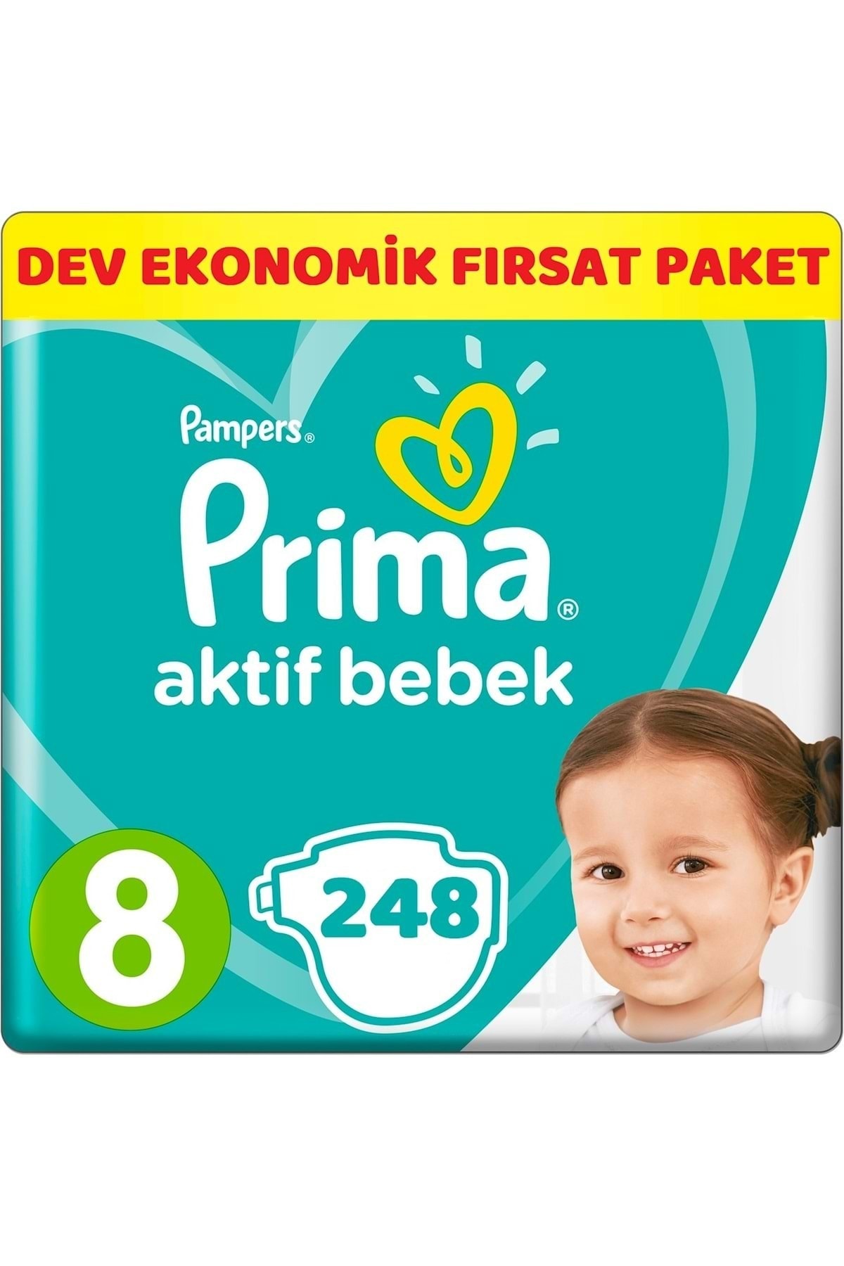 پوشک بچه سایز بچه: 8 17+ کیلوگرم XXX بزرگ 248 تکه فرصت اقتصادی غول پیکر PK اورجینال Prima