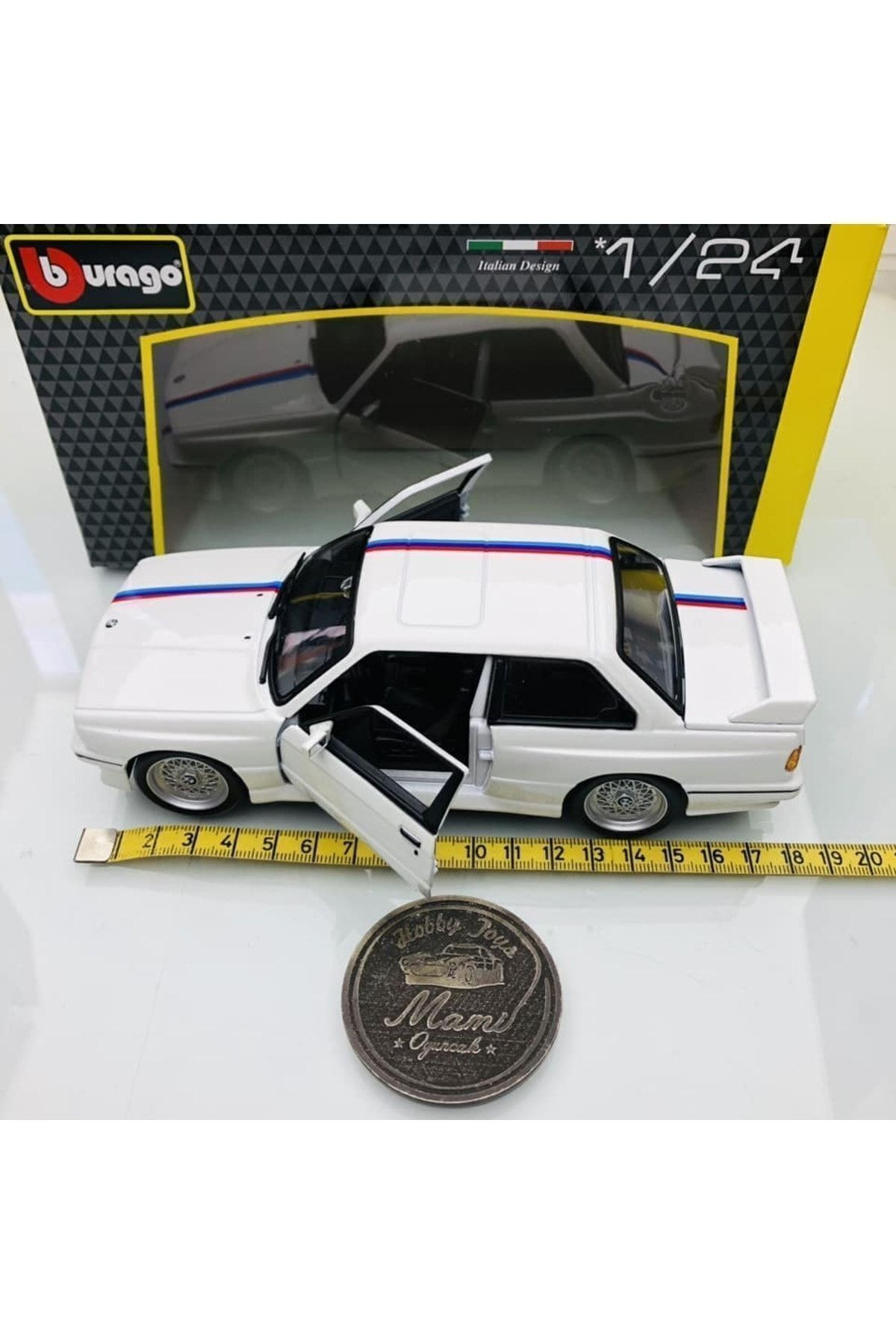 مدل خودرو جدید 1988 BMW M3 E30 سفید 1:24 SCALE مارک BURAGO اورجینال Burago