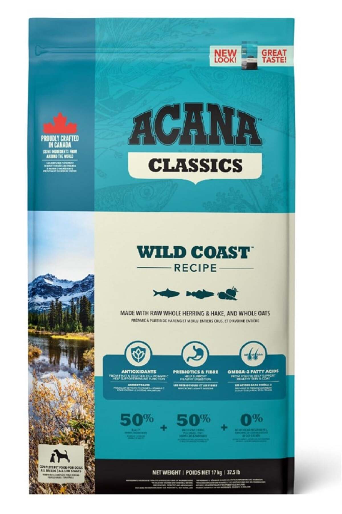 غذای خشک سگ آکانا Acana Classics Wild Coast، کم‌غله با ماهی، ۱۴٫۵ کیلوگرم 14,5 Kg