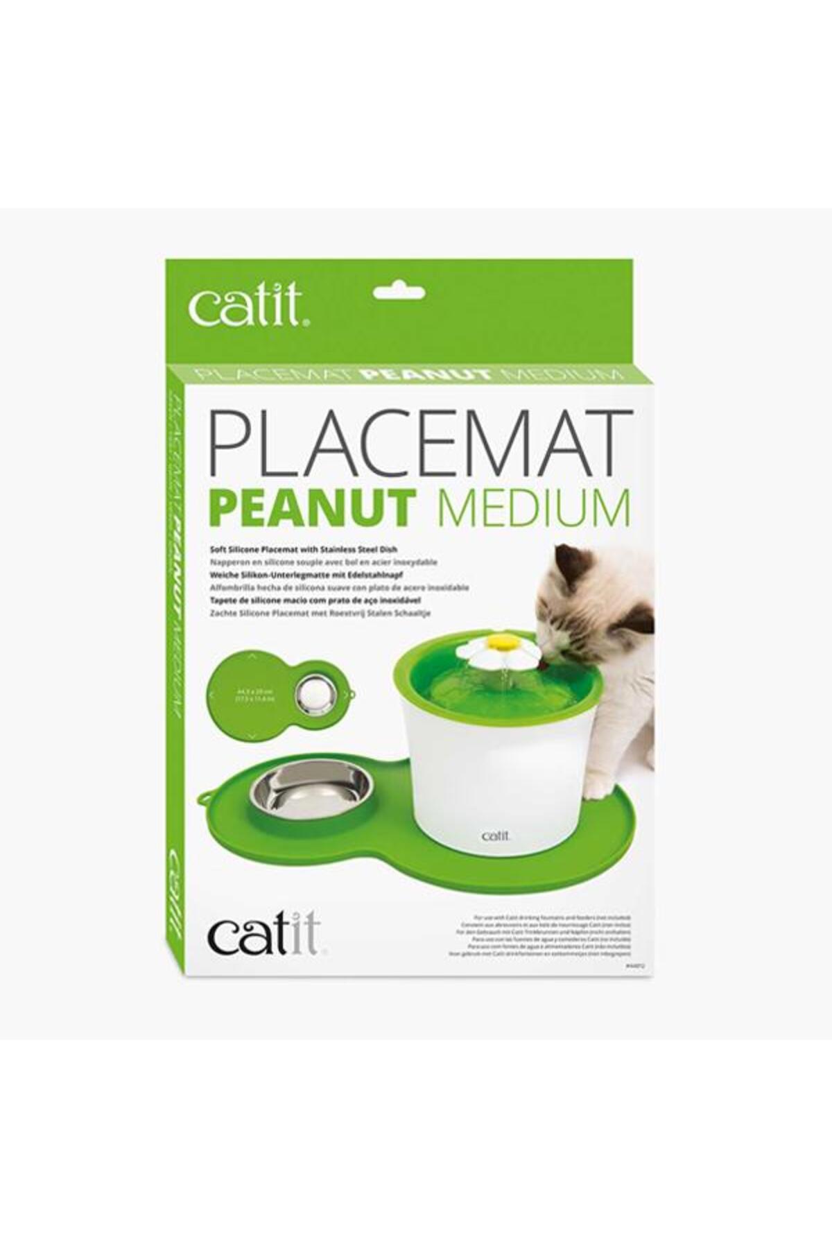 زیرانداز آب‌خوری و غذادهی گربه کاتیت Catit مدل 700-44012 همراه کاسه غذای استیل