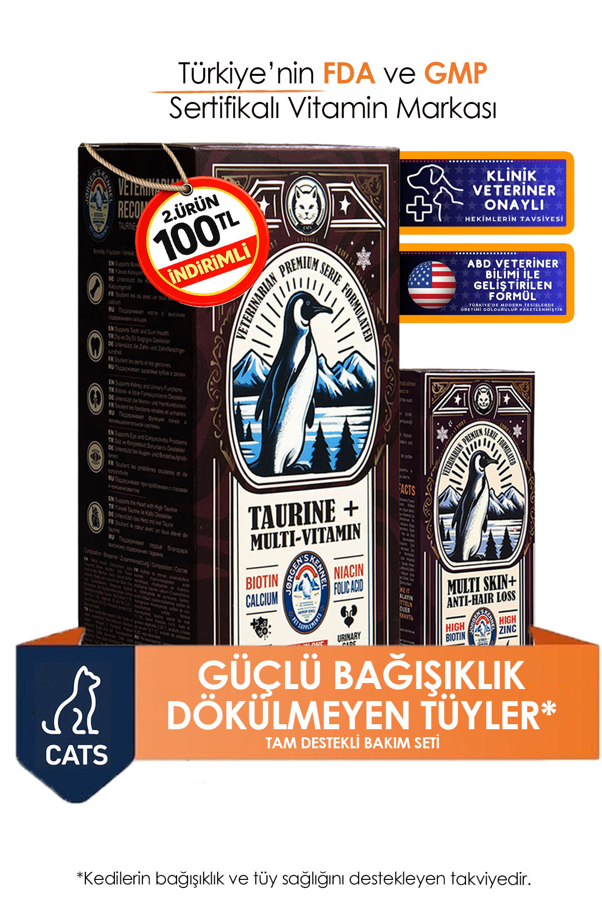 ست مگا مولتی‌ویتامین پریمیوم گربه جورجنس کنل Jorgens Kennel مدل VMS