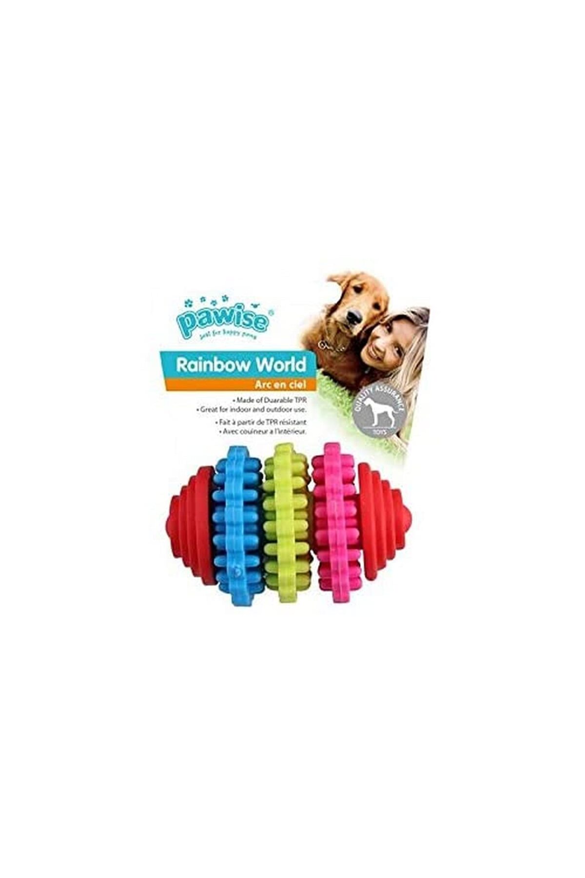 اسباب‌بازی دنده‌ای سگ پاوایز Pawise Rainbow World، ۸ سانتی‌متر چندرنگ
