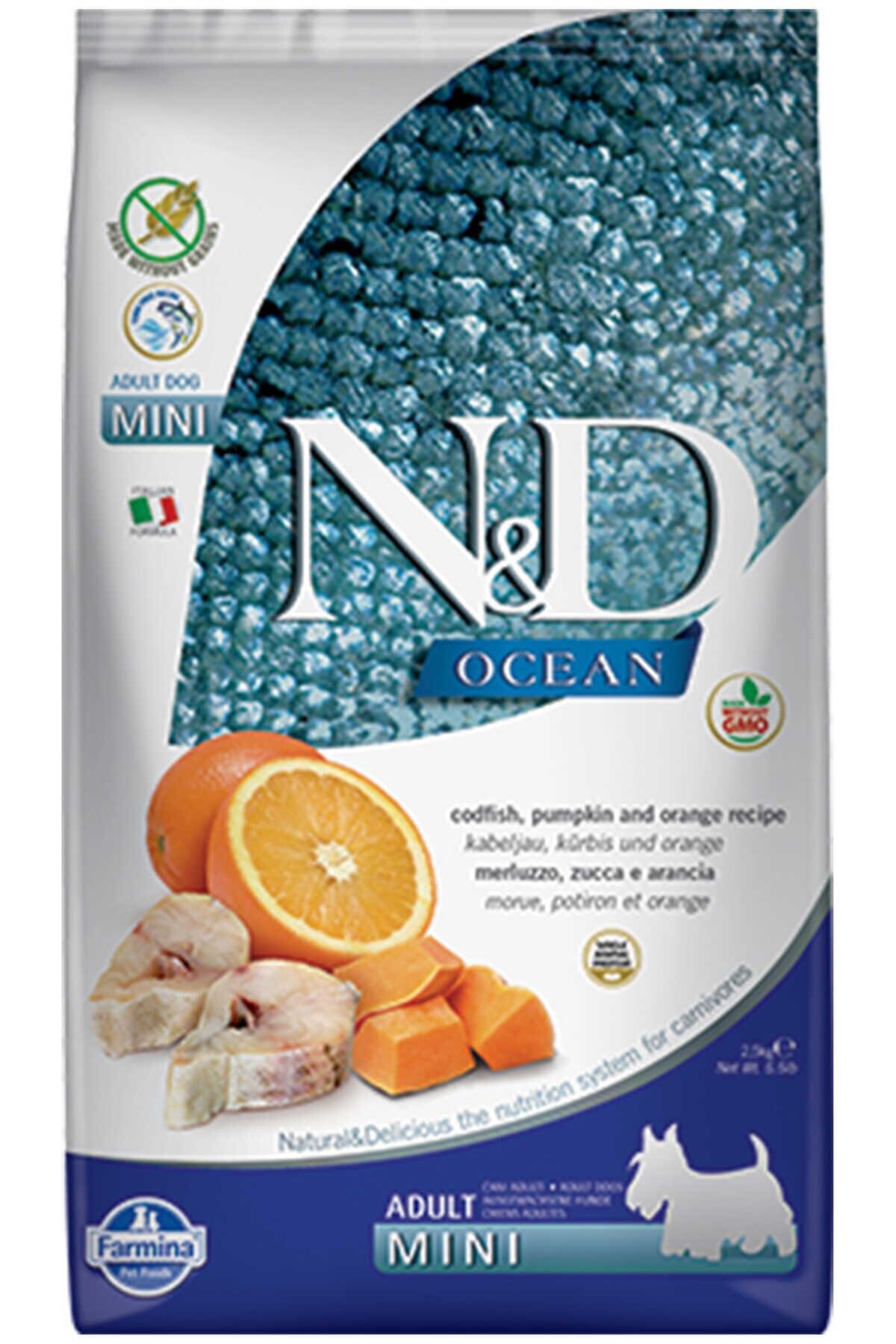 غذای خشک سگ نژاد کوچک ان‌انددی N&D Ocean با کدوحلوایی و ماهی، بدون غلات، ۷ کیلوگرم