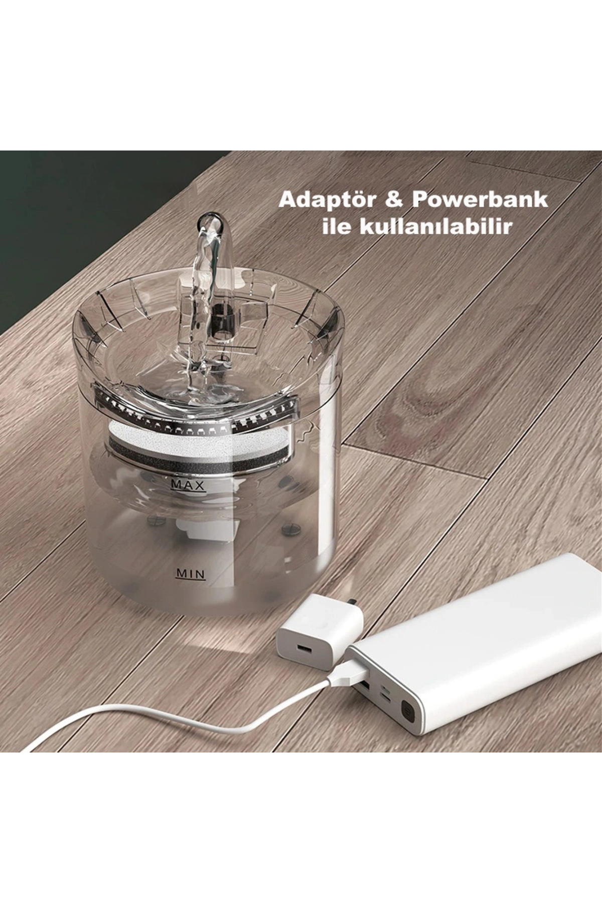 آبخوری فواره‌ای خودکار و شفاف سگ و گربه دیلی‌لینک DailyLink، حسگر حرکتی، مدل SKSEBILSNSRLÜ