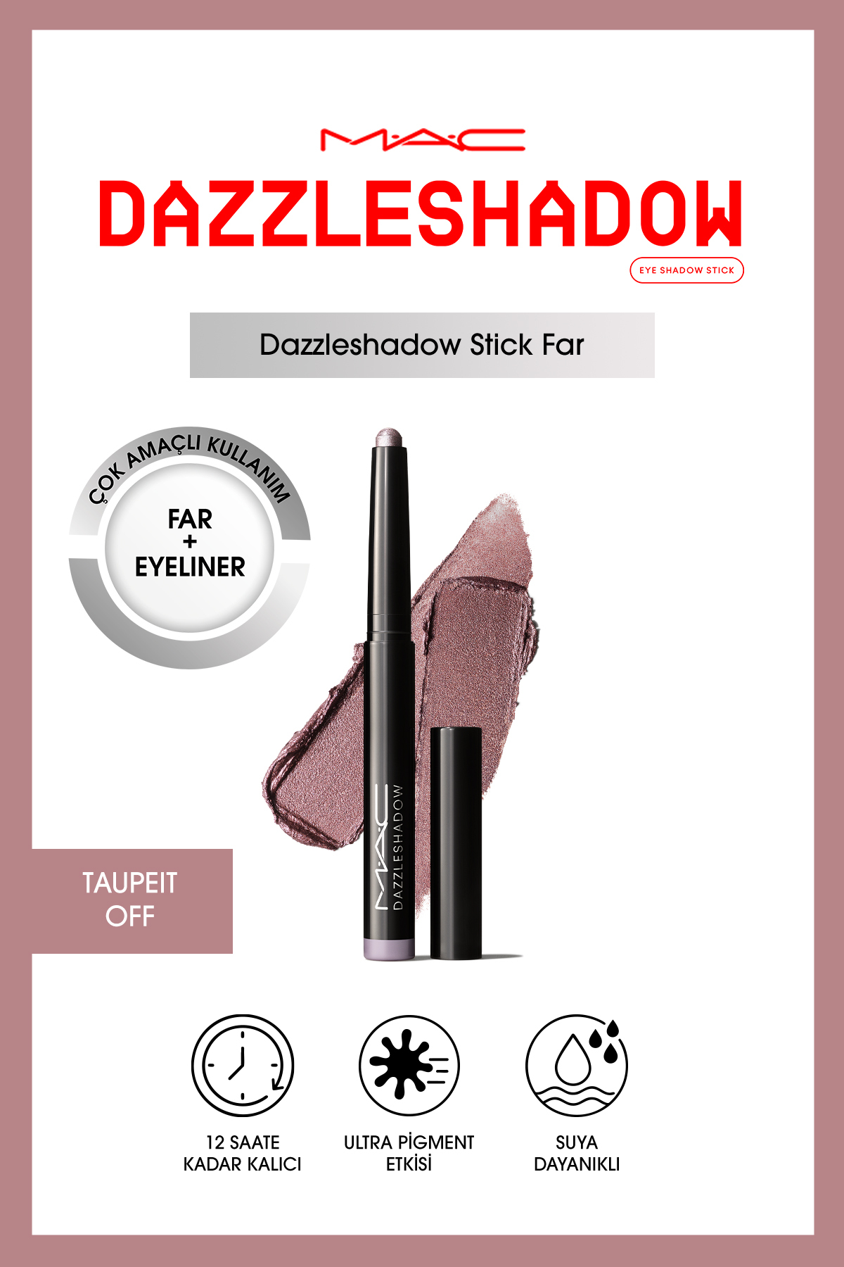سایه چشم DAZZLESHADOW چوب دور آن را خاموش کنید Mac