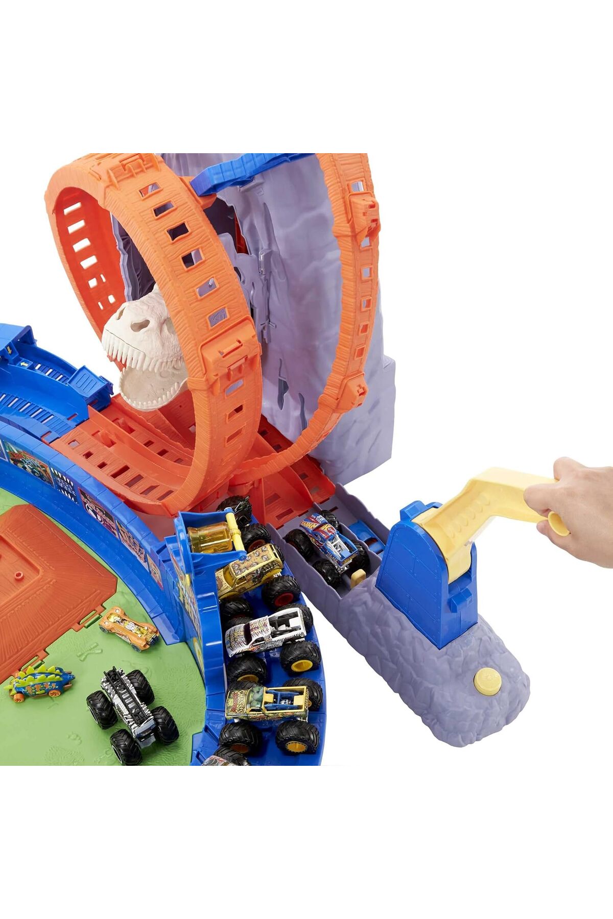ماشین اسباب بازی مجموعه ماجراجویی میدان آتشفشانی MONSTER TRUCKS GYL14 از ترکیه HOT WHEELS