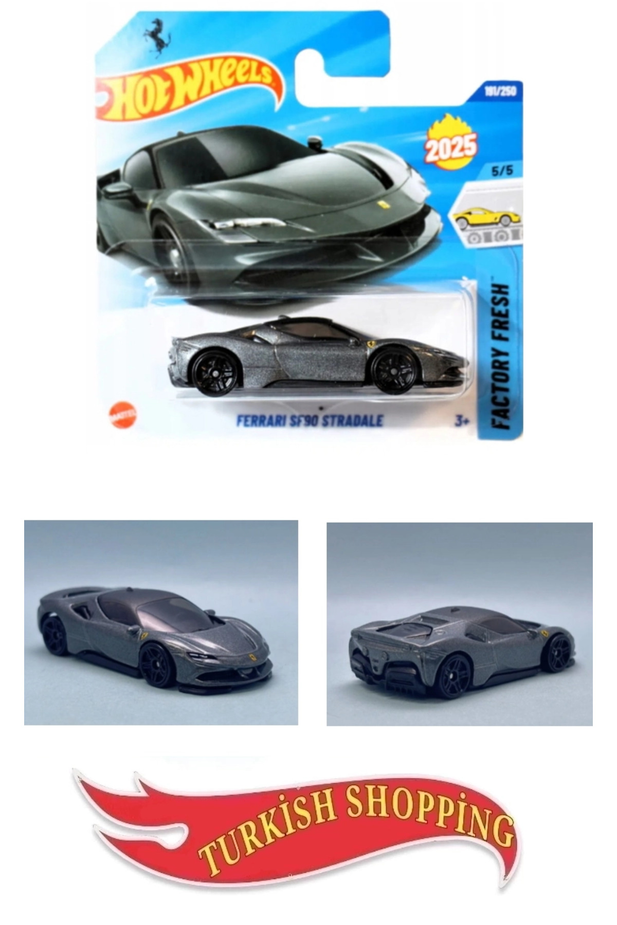 ماشین اسباب بازی 1:64 مقیاس 2025 کیس فراری SF90 STRADALE از ترکیه HOT WHEELS