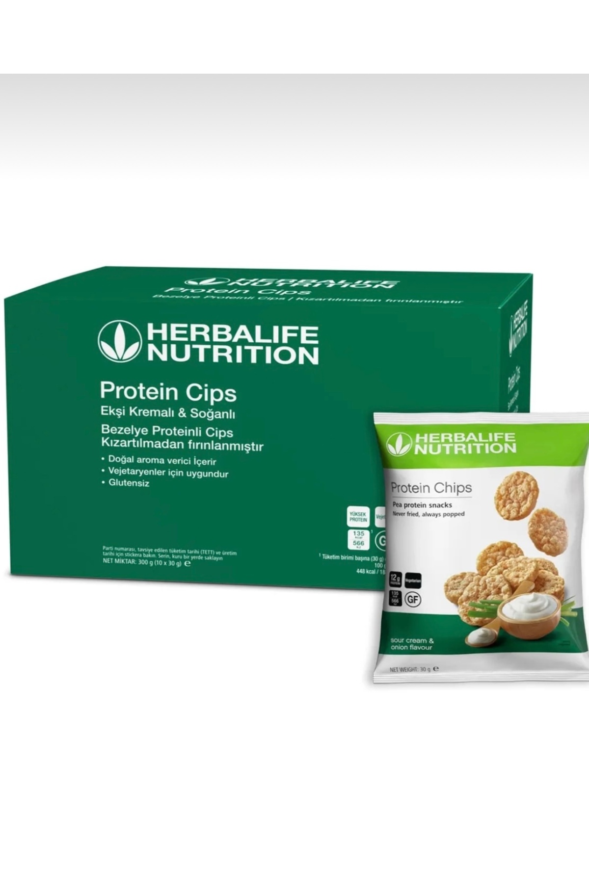 پروتئین بار چیپس های پروتئینی با طعم خامه ترش و پیاز اورجینال Herbalife