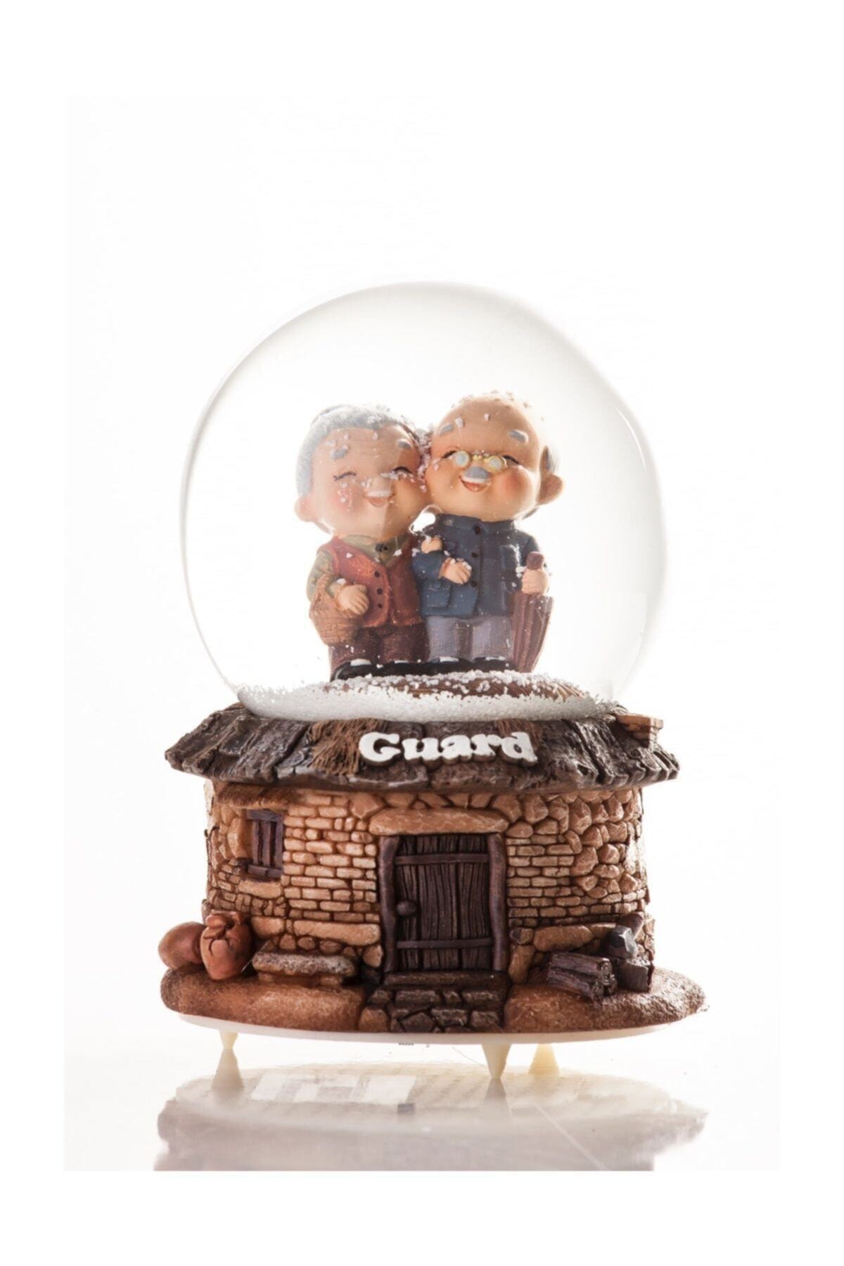 گوی برفی جعبه موسیقی عاشقانه عشق ابدی زوج قدیمی ناز SNOW GLOBE از ترکیه Lapidaria